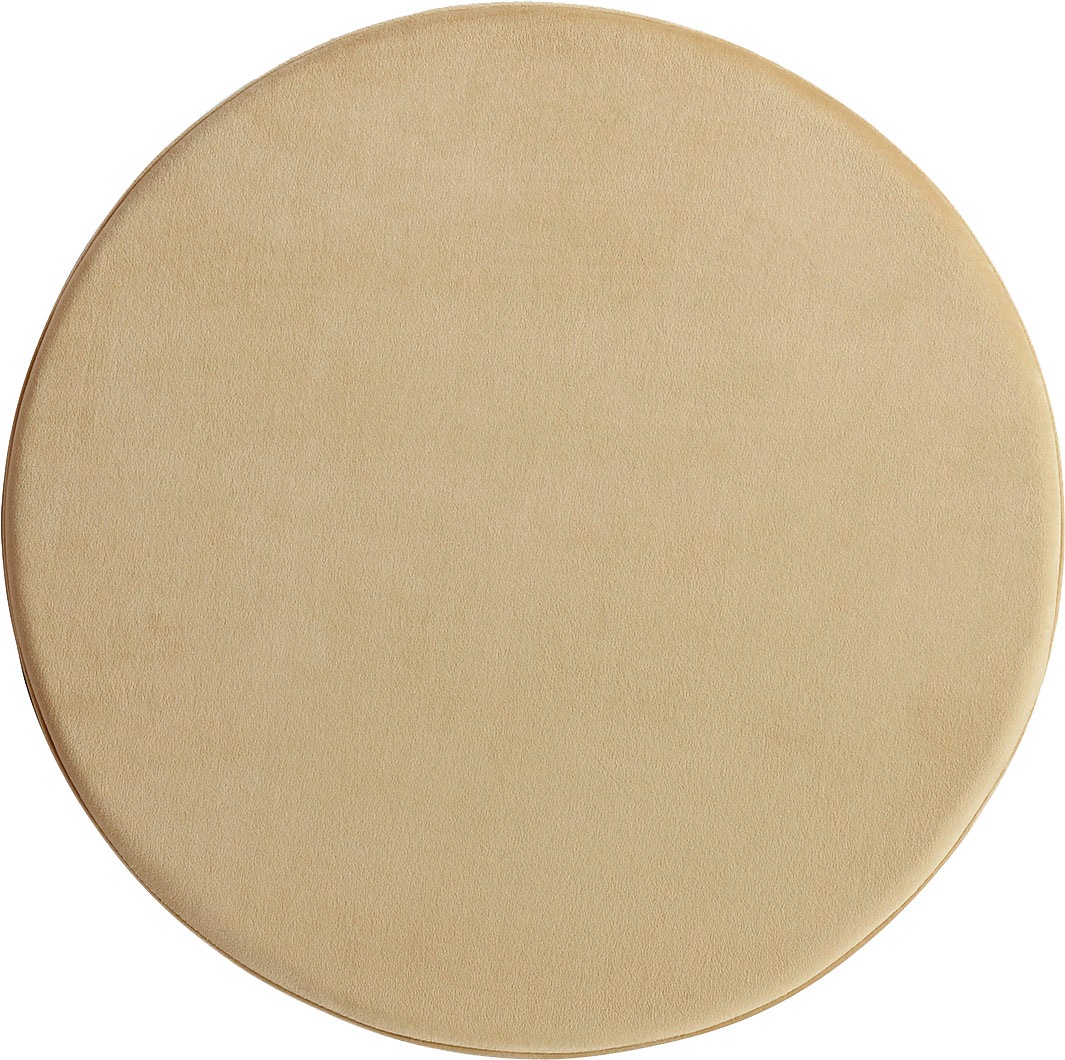 Kayoom Polsterhocker »Hocker Matilda 325, Edler Touch durch goldfarbenenen Sockel«, (1 St.), Samtbezug, farbig geschichtete Polsterung, goldfarbenener Sockel