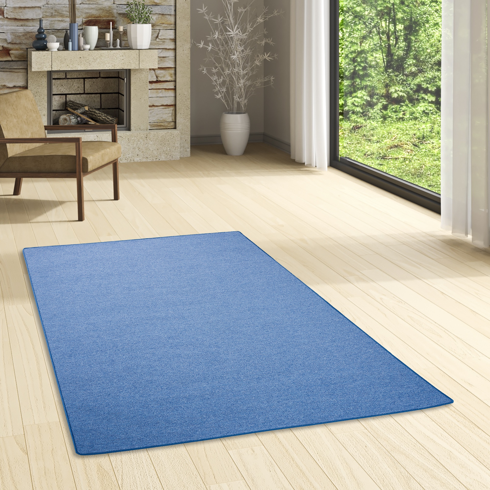 my home Teppich »Fortis, Schlinge, Made in Netherlands«, rechteckig, 5 mm Höhe, Uni Farben, gekettelt, auch als Läufer, strapazierfähig, Wohnzimmer