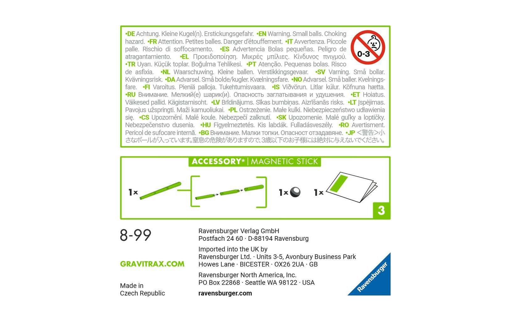 Ravensburger Kugelbahn »Zubehör GraviTrax Magnetic Stick«, (2 tlg.)