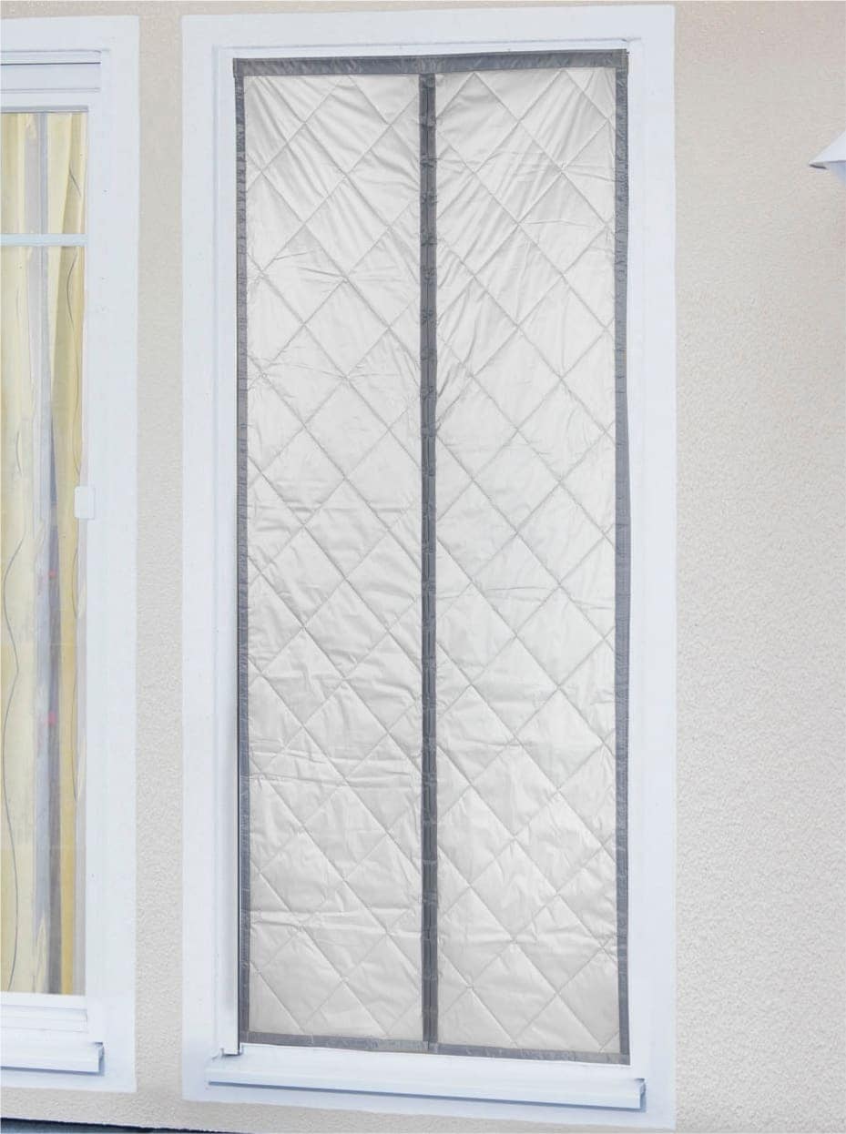 Thermo-Vorhang, mit reflektierender Aussenseite gegen Hitze und Thermofutter gegen Kälte, in 2 Grössen erhältlich