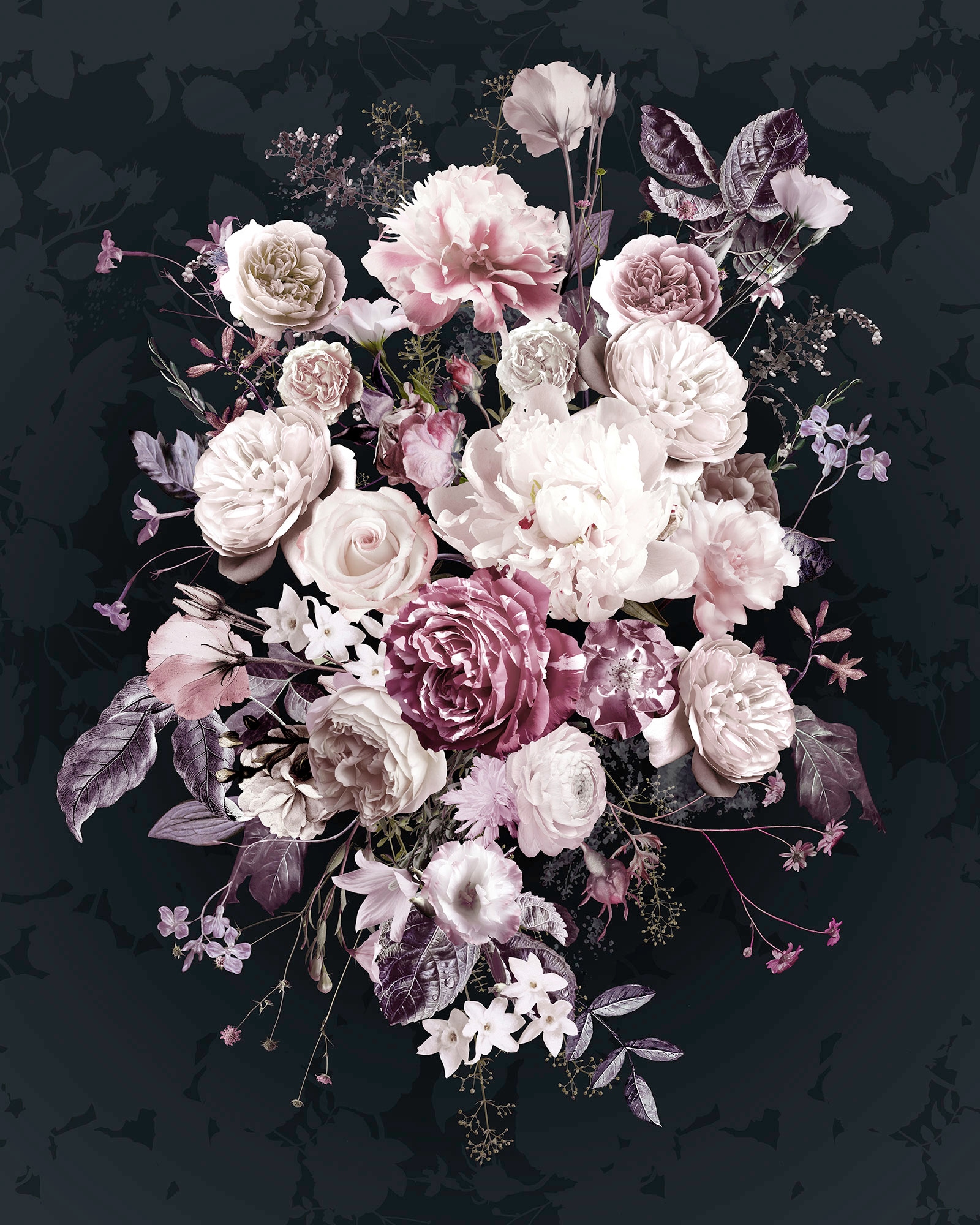 Komar Fototapete »Bouquet Noir«, bestellen | Jelmoli-Versand Preisen bedruckt-floral günstigen zu