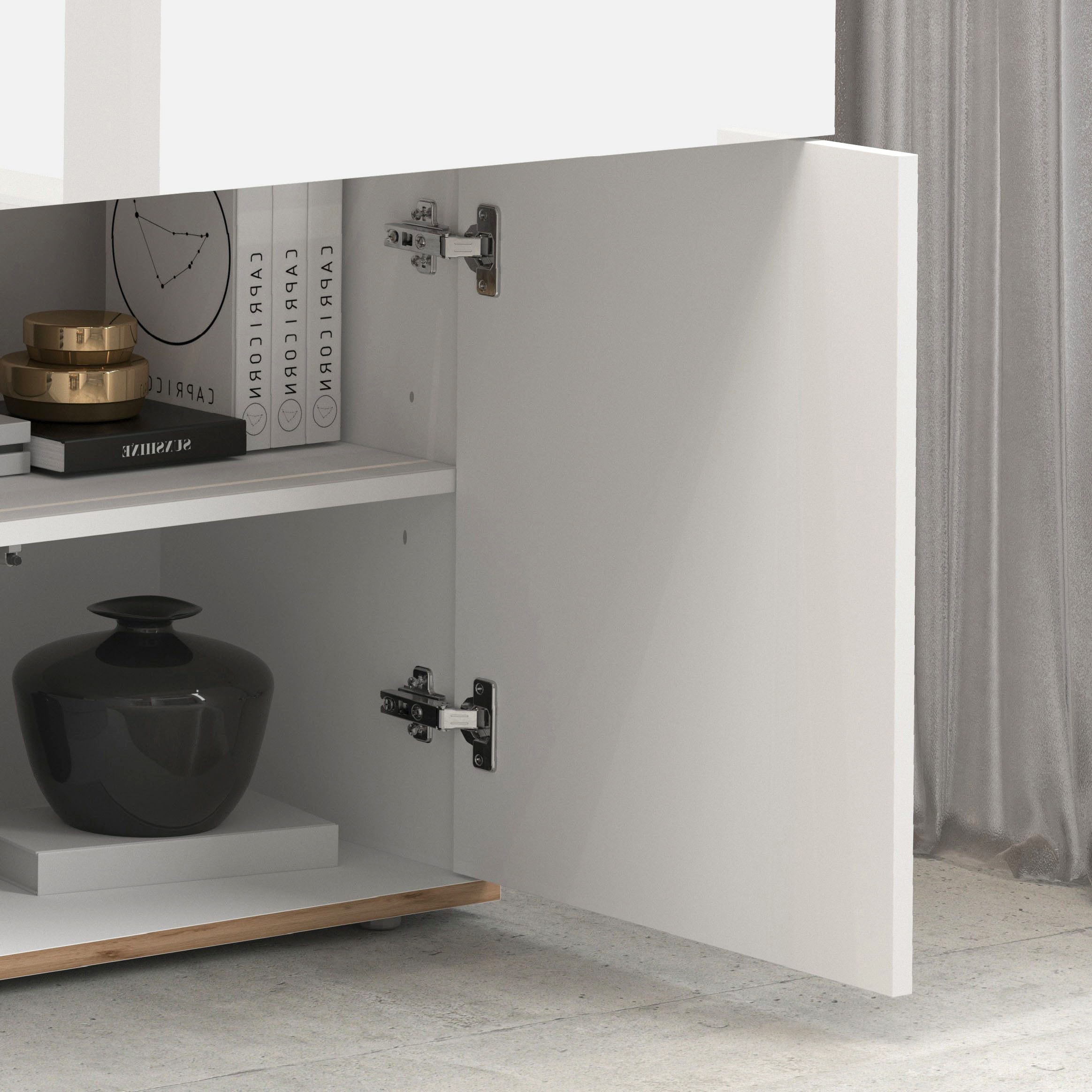 INOSIGN Sideboard »Garda, Kommode, Schrank, Kredenz«, 4 Türen, 2 Schubladen, grifflos Breite 160,1 cm