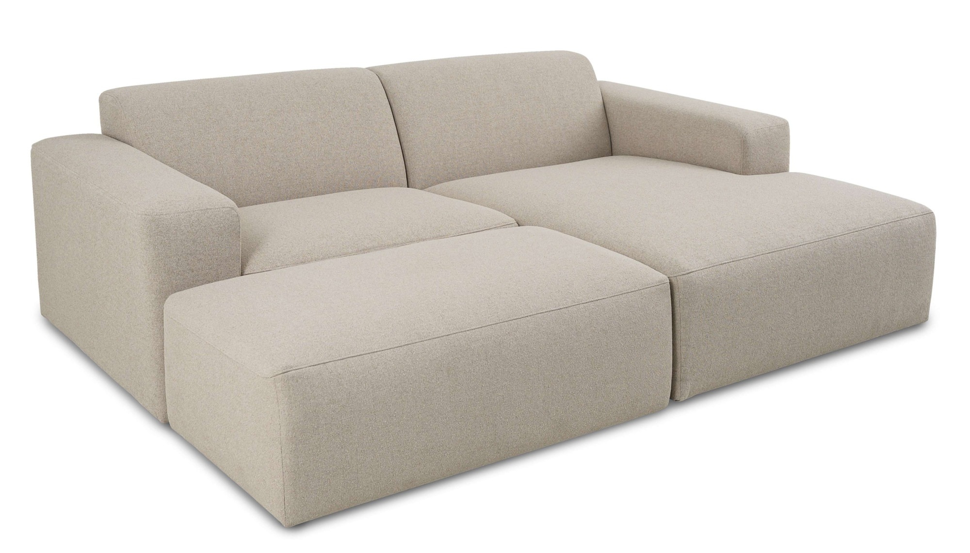 INOSIGN Ecksofa »Koa,228cm, L-Form, Modulsofa, Webstoff, Cord«, Designsofa, Set, Hocker inklusive, weicher Lounge-Sitzkomfort