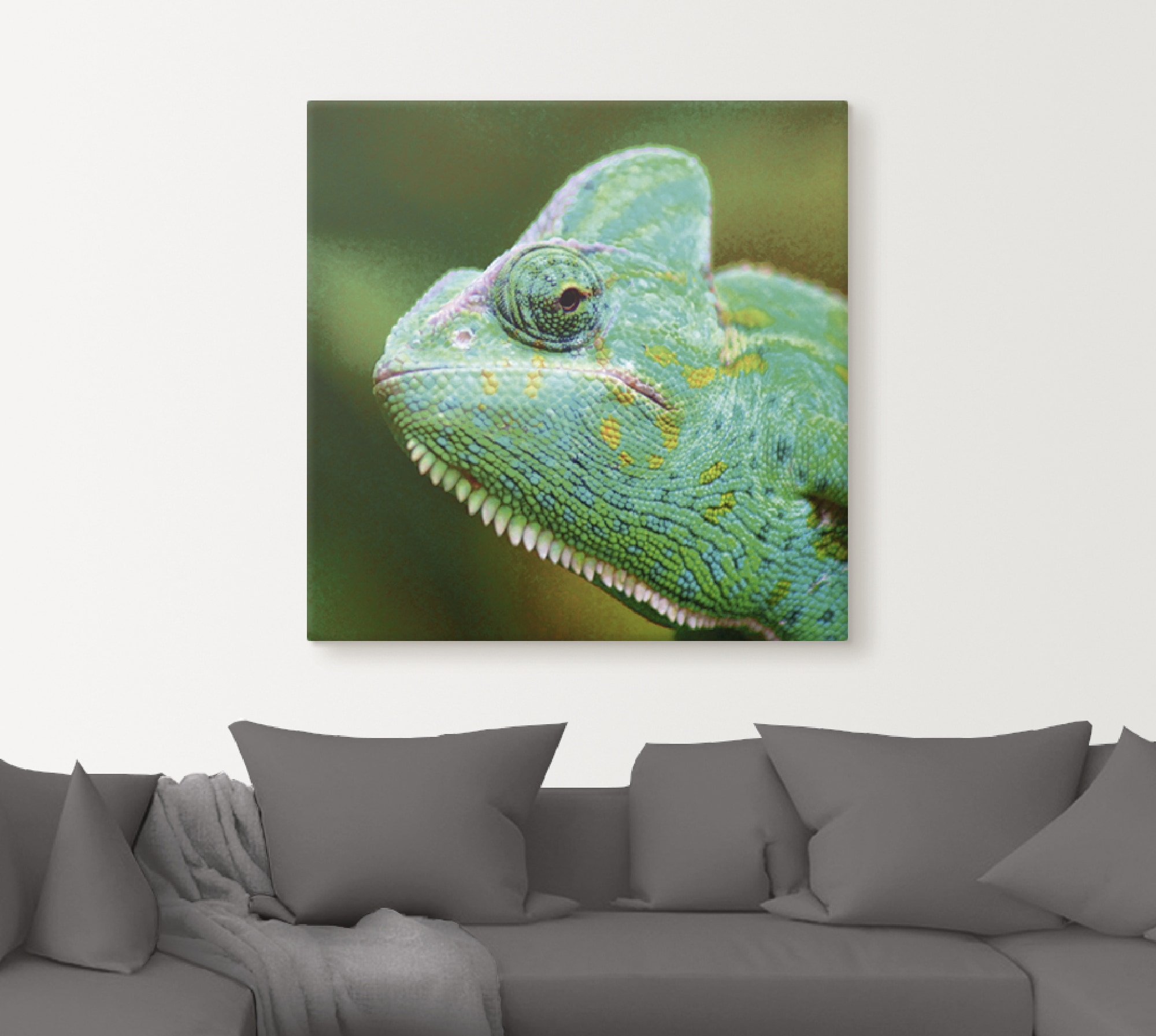 Artland Wandbild »Jemenchamäleon Portrait«, Reptilien, (1 St.), als Alubild, Leinwandbild, Wandaufkleber oder Poster in versch. Grössen