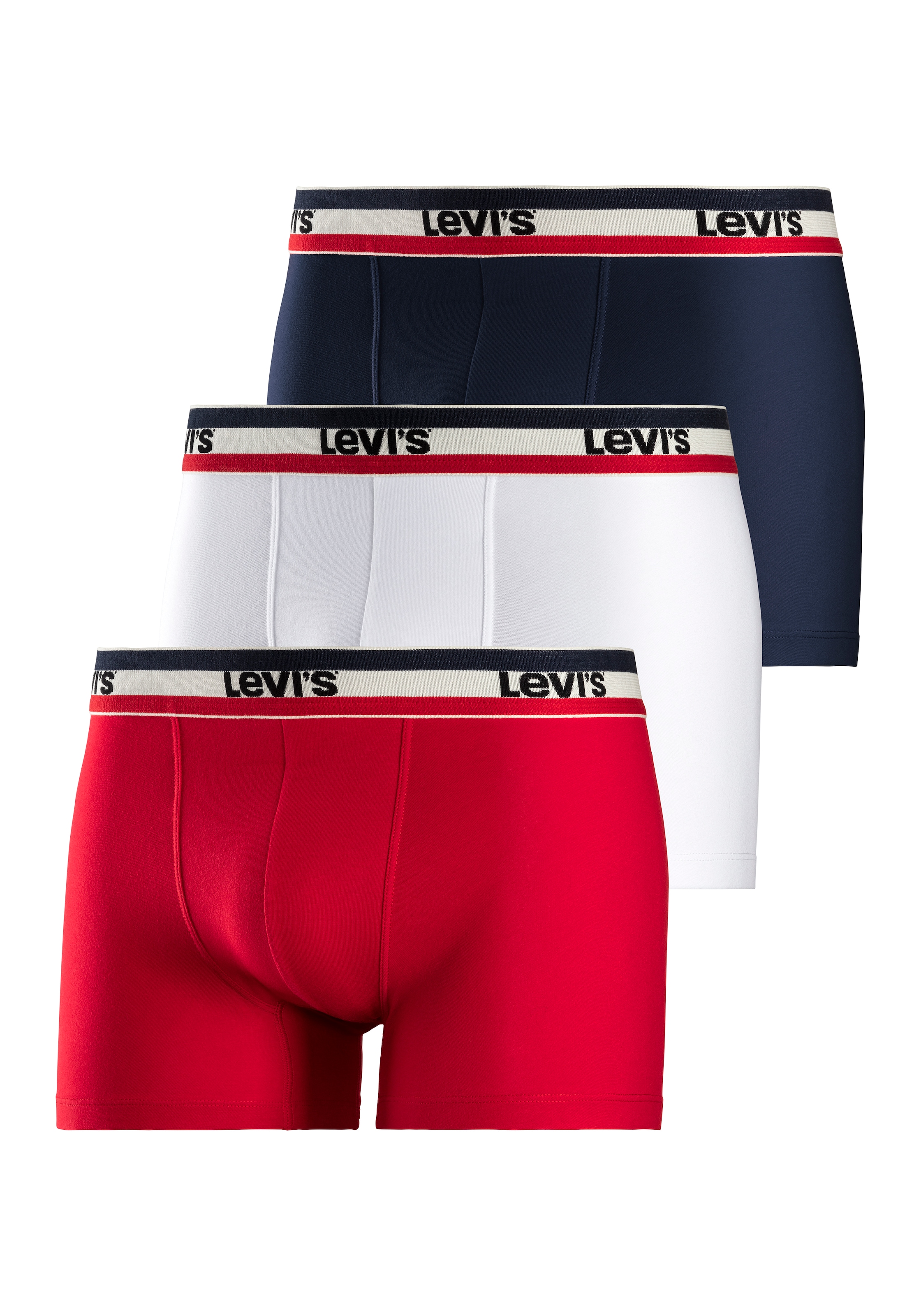 Levi's® Boxer Packung, 3er-Pack, mit kontrastierendem Logo-Bund
