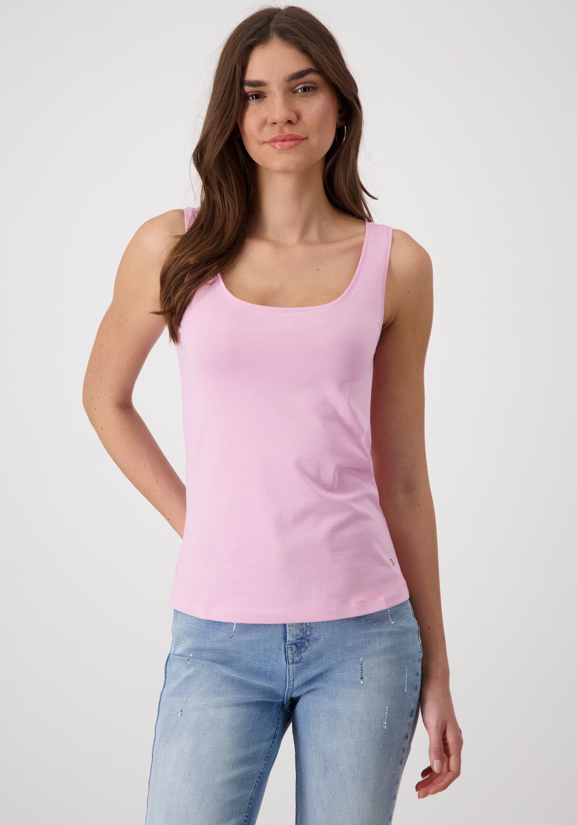 Monari Tanktop mit tiefem Rundhalsausschnitt