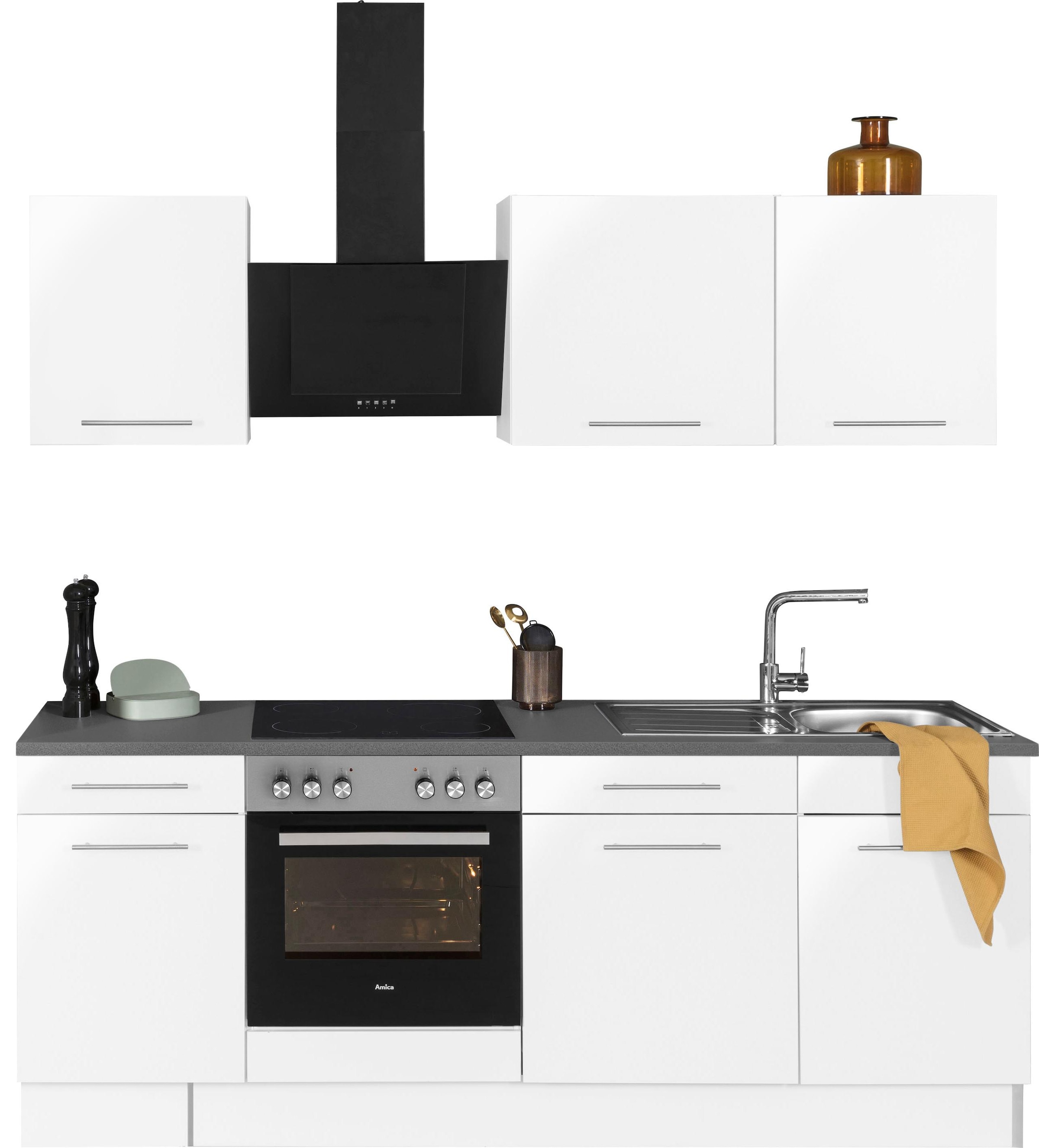 ❤ wiho Küchen Küchenzeile »Ela«, Breite 220 cm, Soft-Close-Funktion,  höhenverstellbare Füsse bestellen im Jelmoli-Online Shop