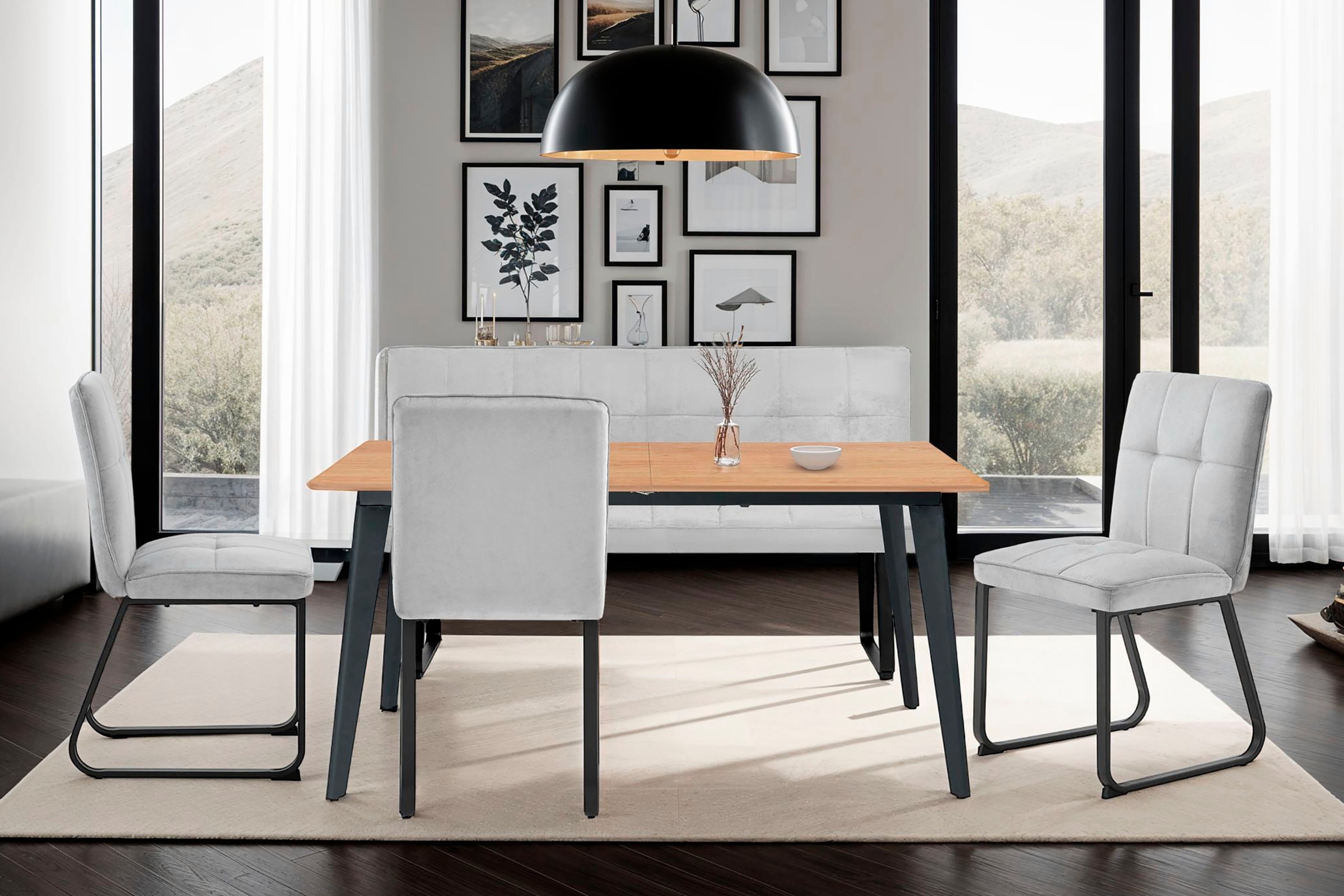 byLIVING Esszimmerstuhl »Talea«, (Set), 2 St., Microfaser, Nosagfederung im Sitz, Cord Stoff