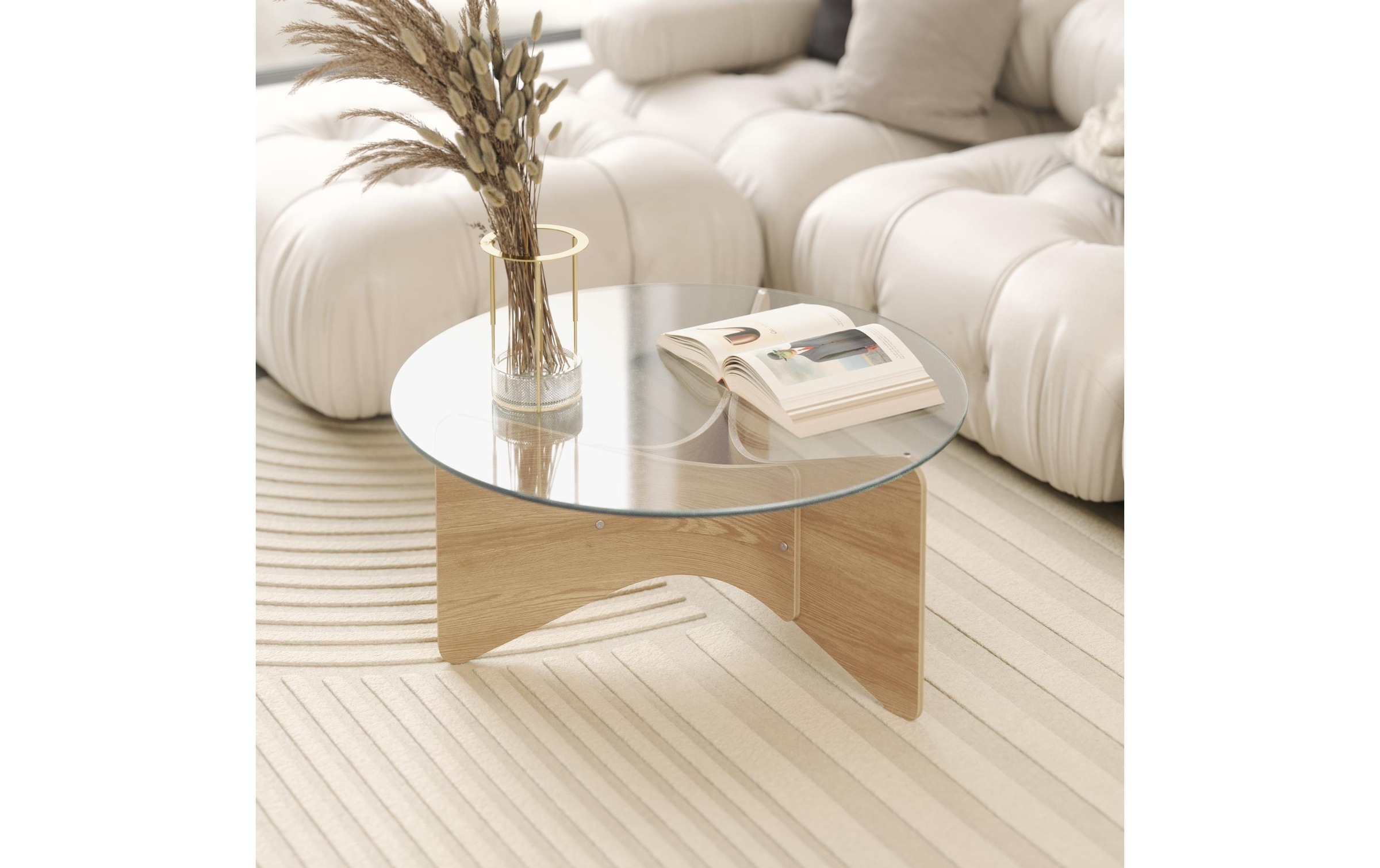 Umbra Beistelltisch »Madera 84 x 38 cm, Nature/Transparent«