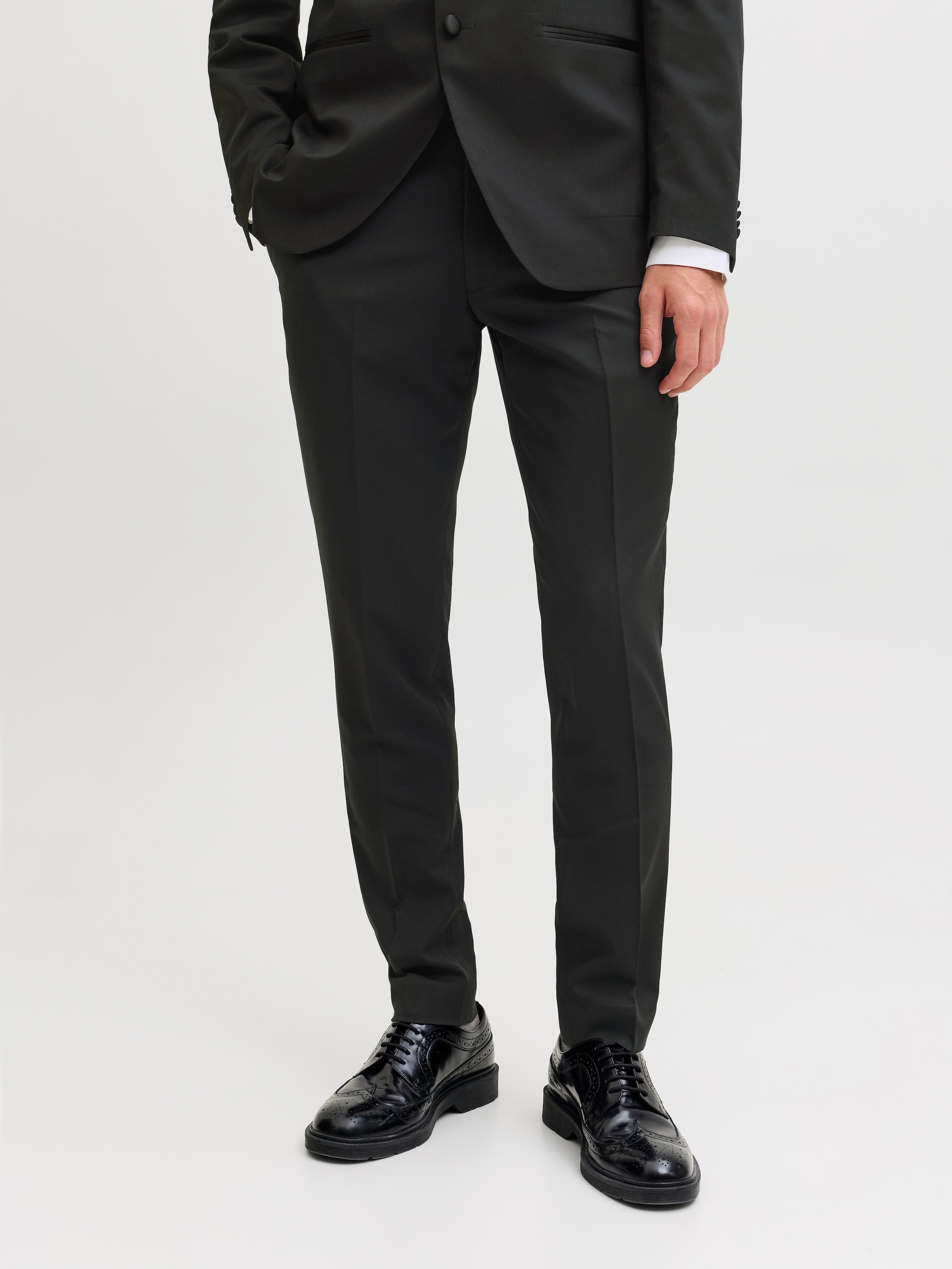 Jack & Jones Anzughose »JPRFRANCO Hose mit schmalem Bein und cleanem Look« meliert, modisch, slim fit, Kunstfaser