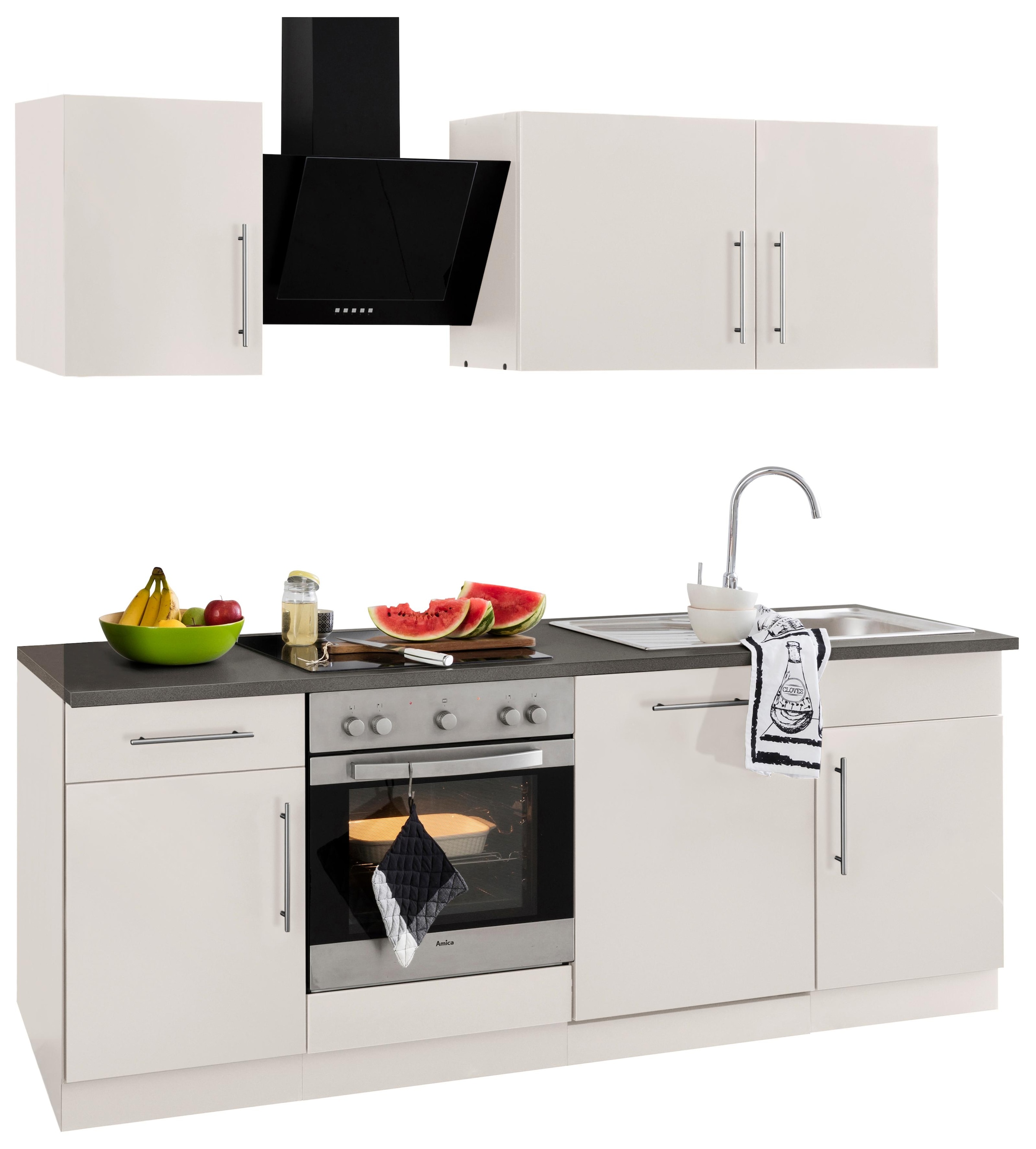 wiho Küchen Küchenzeile "Cali" ohne E-Geräte, Breite 220 cm