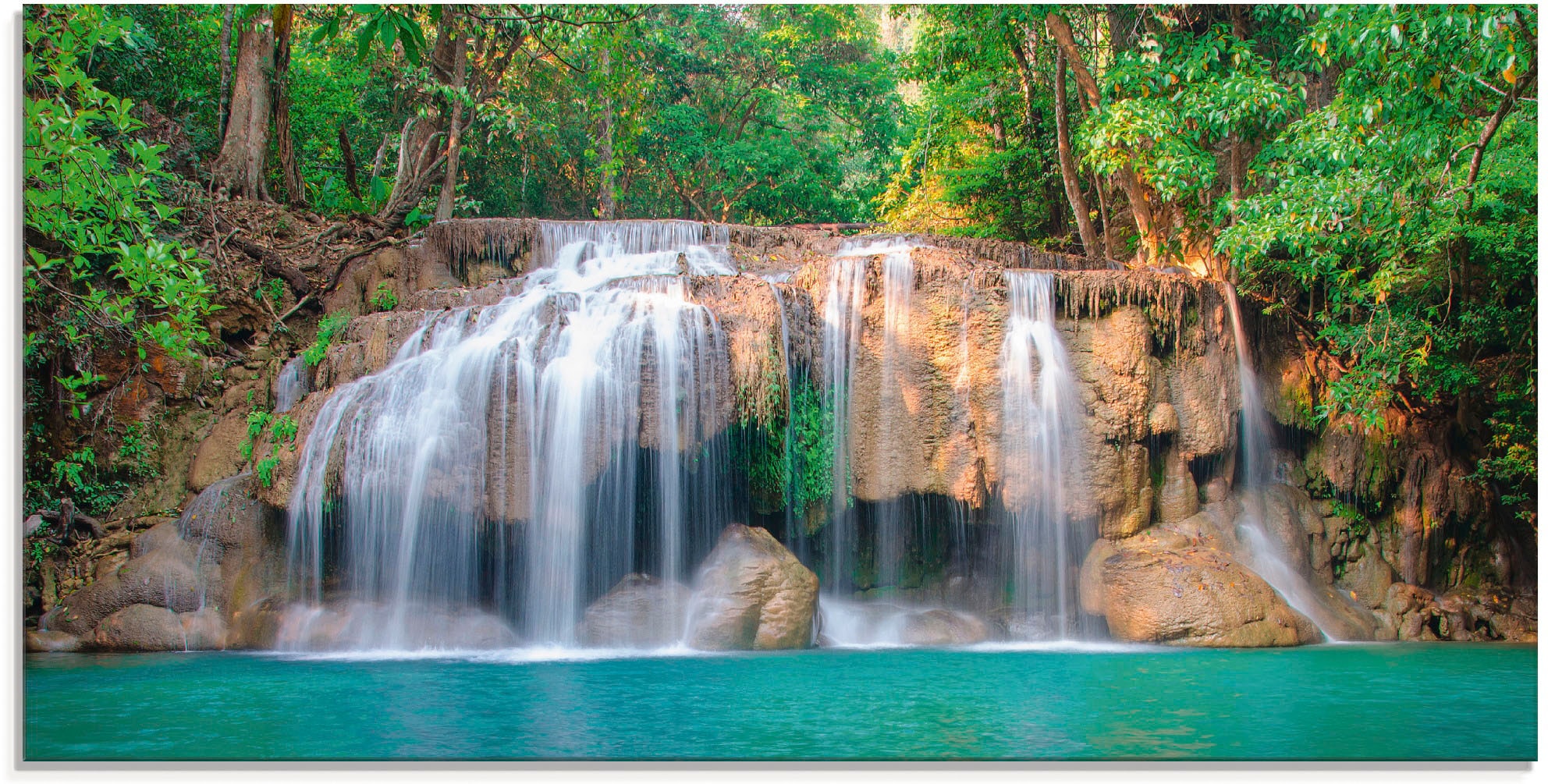 Artland Glasbild »Wasserfall im Wald National Park«, Gewässer, (1 St.), in  verschiedenen Grössen online bestellen | Jelmoli-Versand