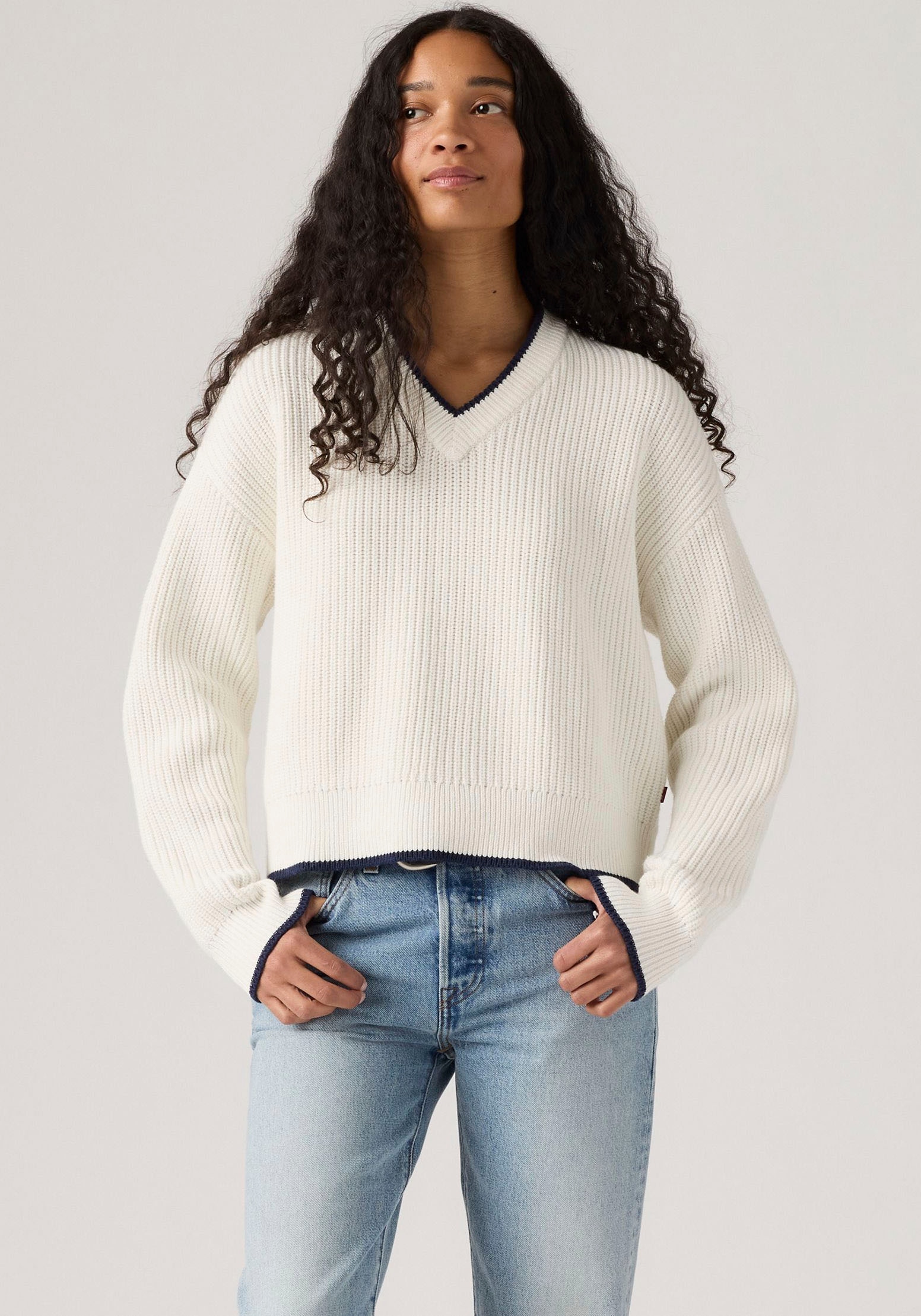 Levi's® Strickpullover »REESE VNECK SWEAT« mit V-Ausschnitt