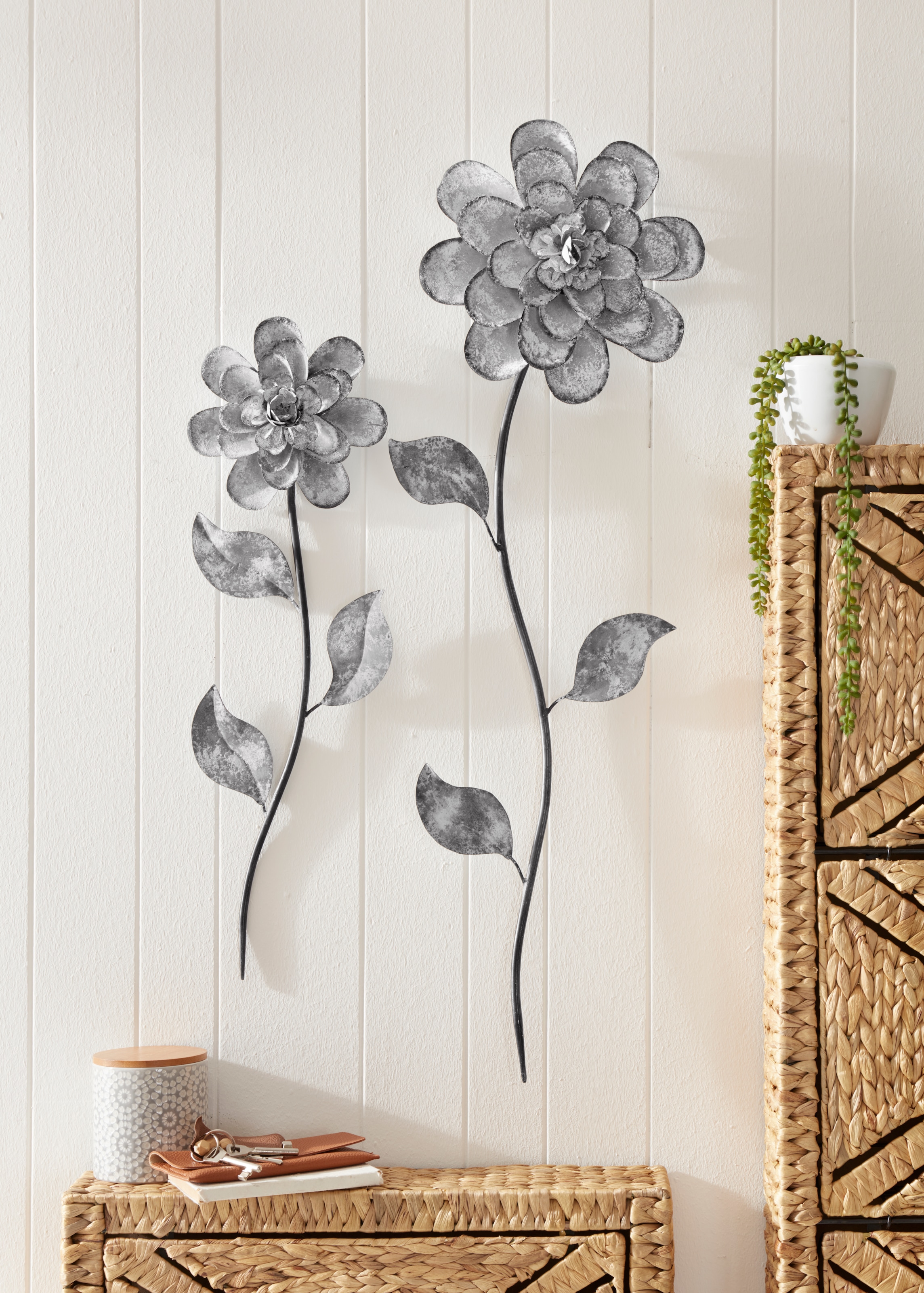 Home affaire Wanddekoobjekt »Blumen«, Wanddeko, Metall aus bestellen online | Jelmoli-Versand