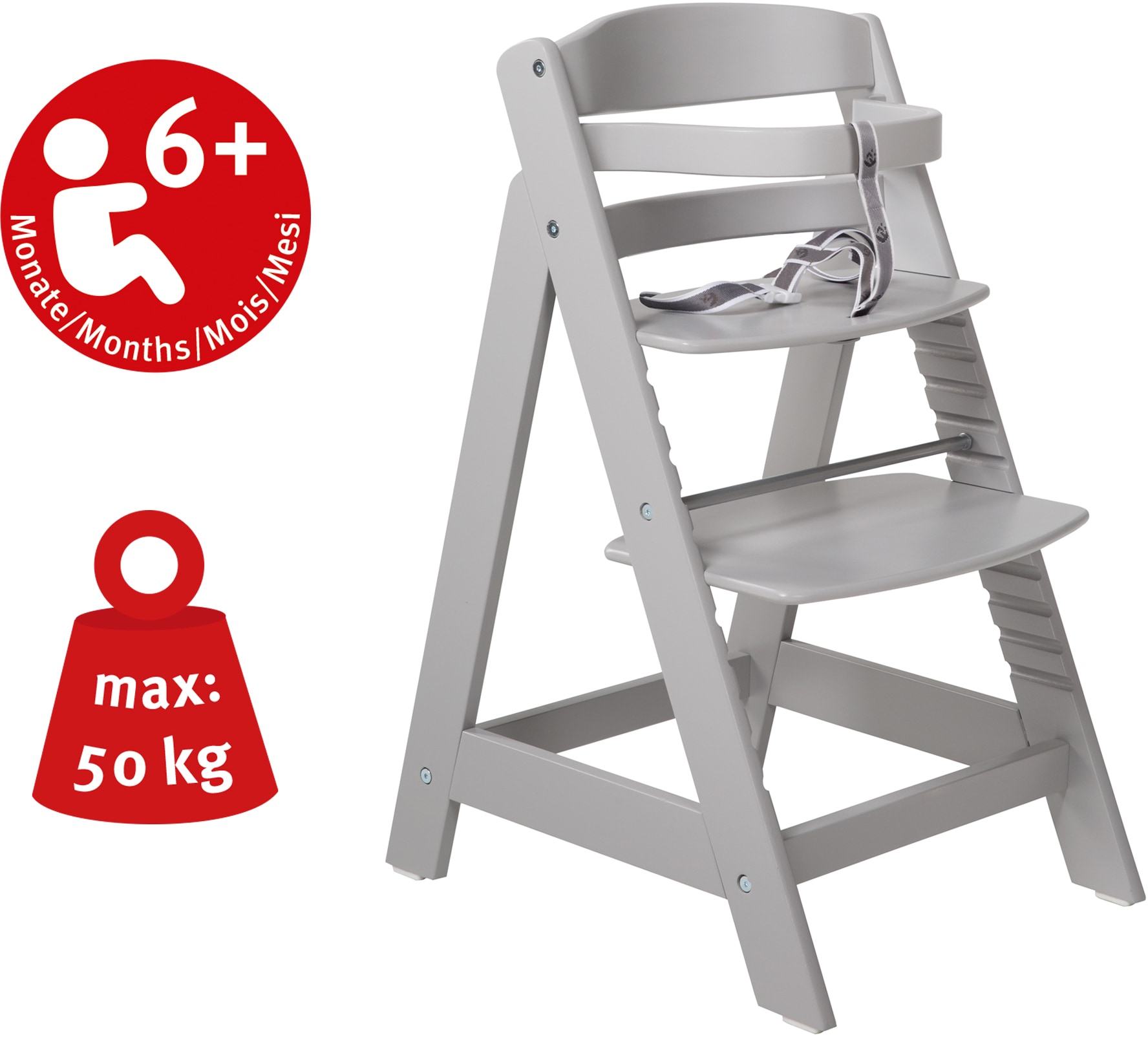 roba® Hochstuhl »Treppenhochstuhl Sit up III, taupe«, aus Holz