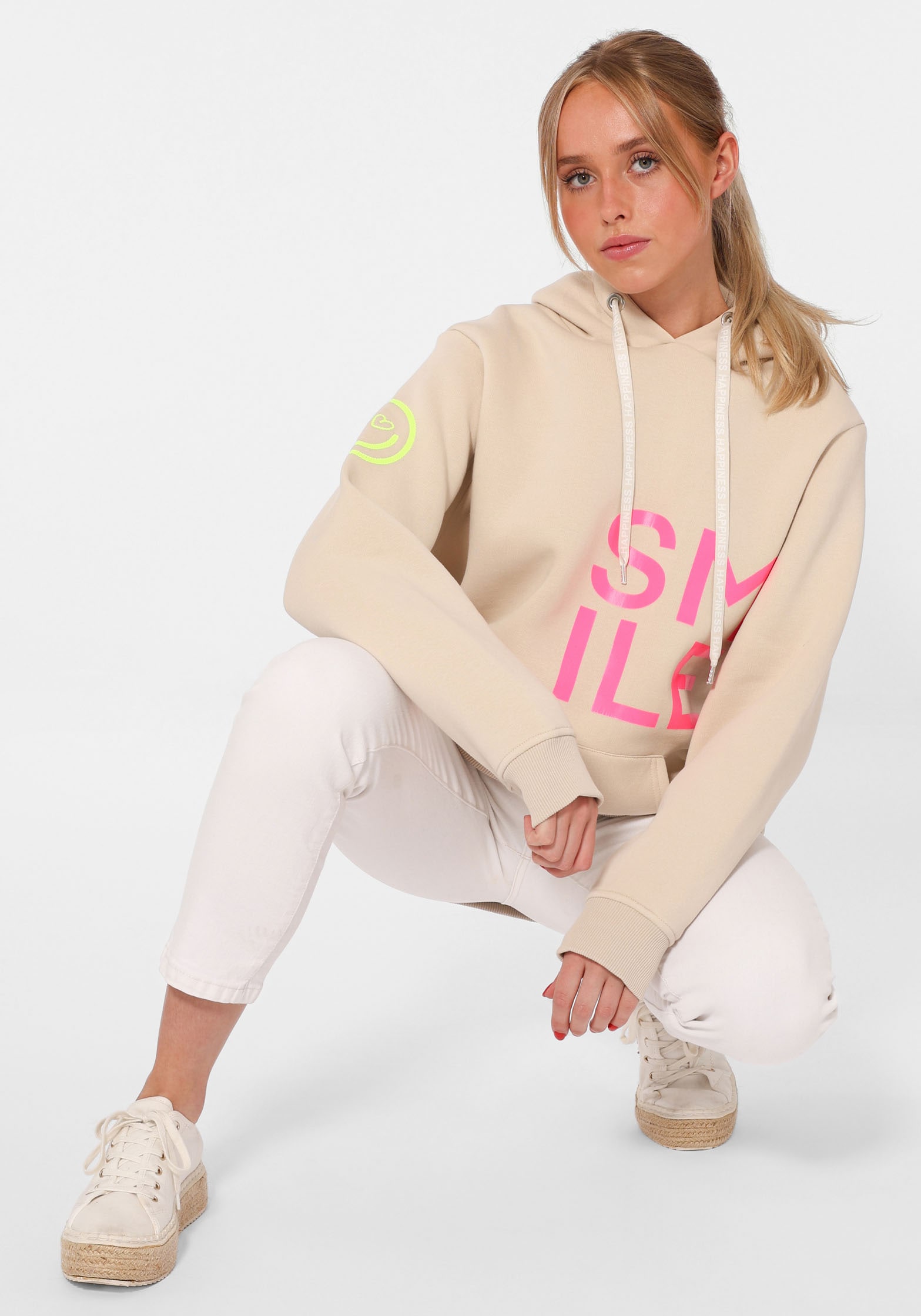 Zwillingsherz Hoodie »"Alissa"«, mit SMILE Print
