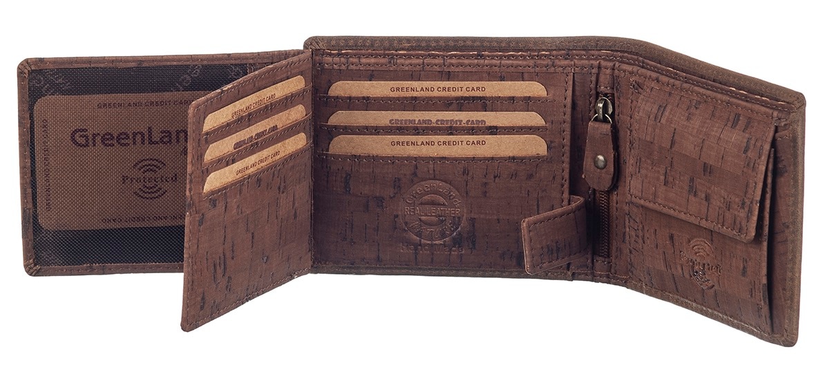 GreenLand Nature Geldbörse »NATURE leather-cork«, mit Sicherheitsschutz  online shoppen bei Jelmoli-Versand Schweiz