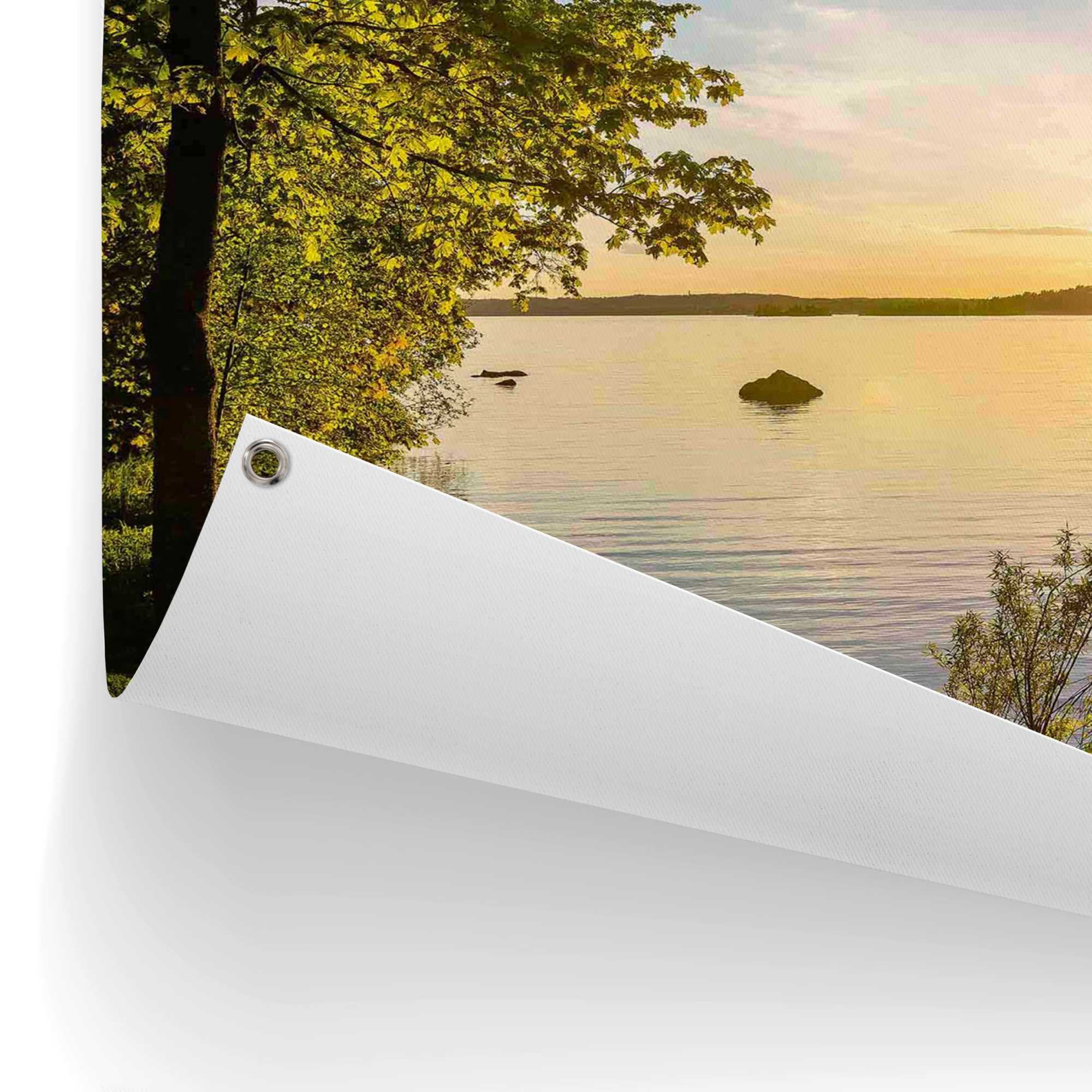 Reinders! Poster »Sonnenuntergang am See«, Outdoor für Garten oder Balkon