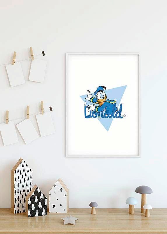 Komar Bild »Donald Duck Triangle«, Disney, (1 St.), Wandbild zur Dekoration im Kinderzimmer - ohne Rahmen