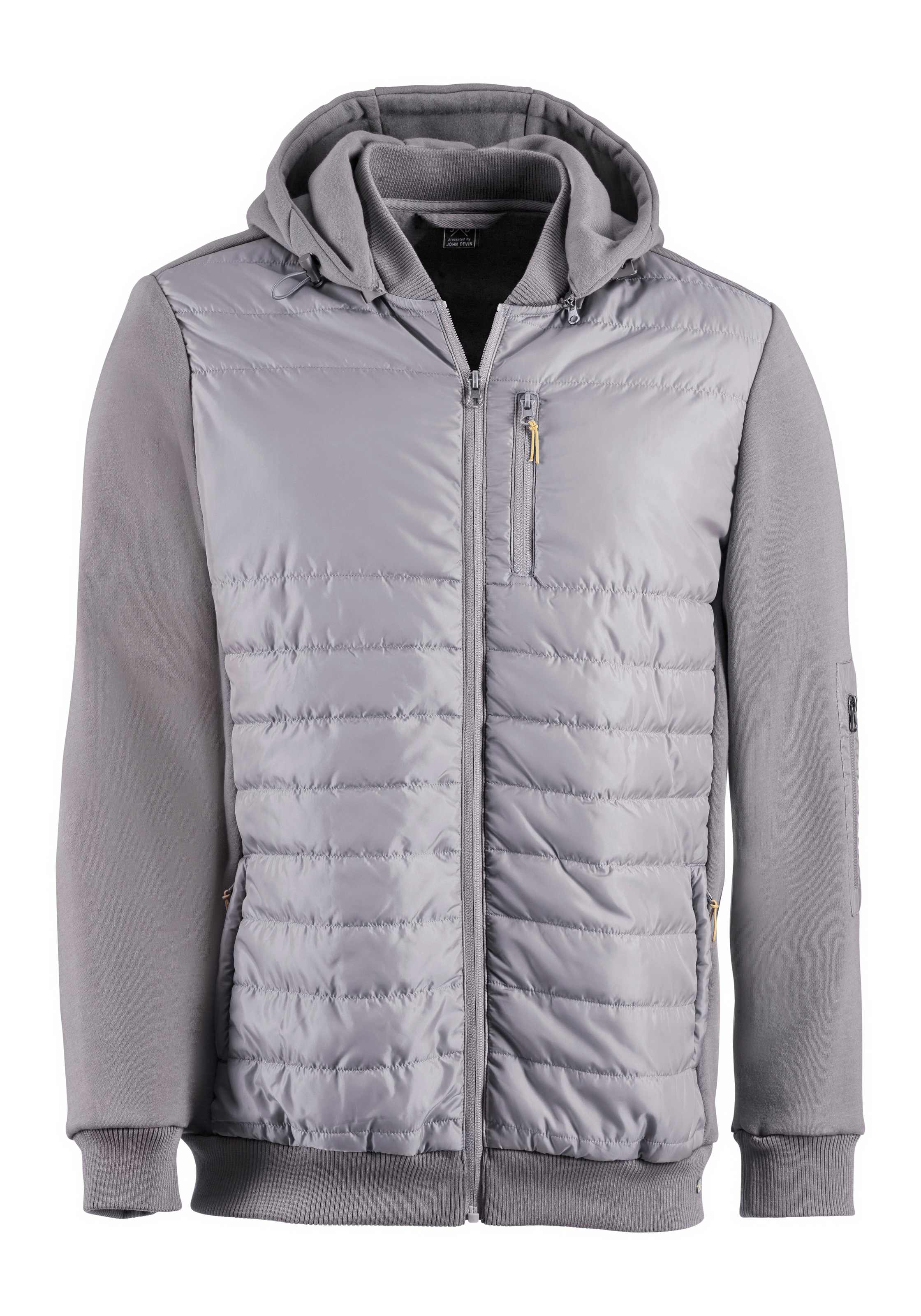 H.I.S Kapuzensweatjacke, im vorderen Bereich gesteppt, mit abnehmbarer Kapuze