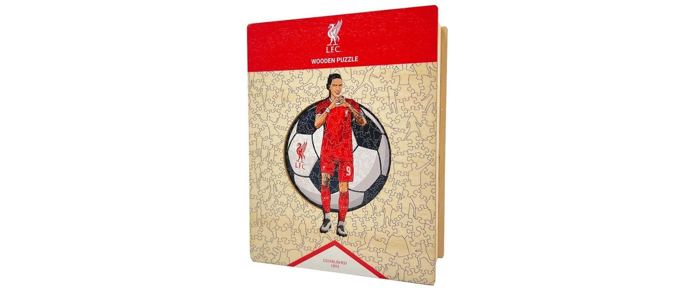 Puzzle »Iconic Liverpool FC – Darwin Nuñez«, Holzart: Birke (Herkunftsland: China)