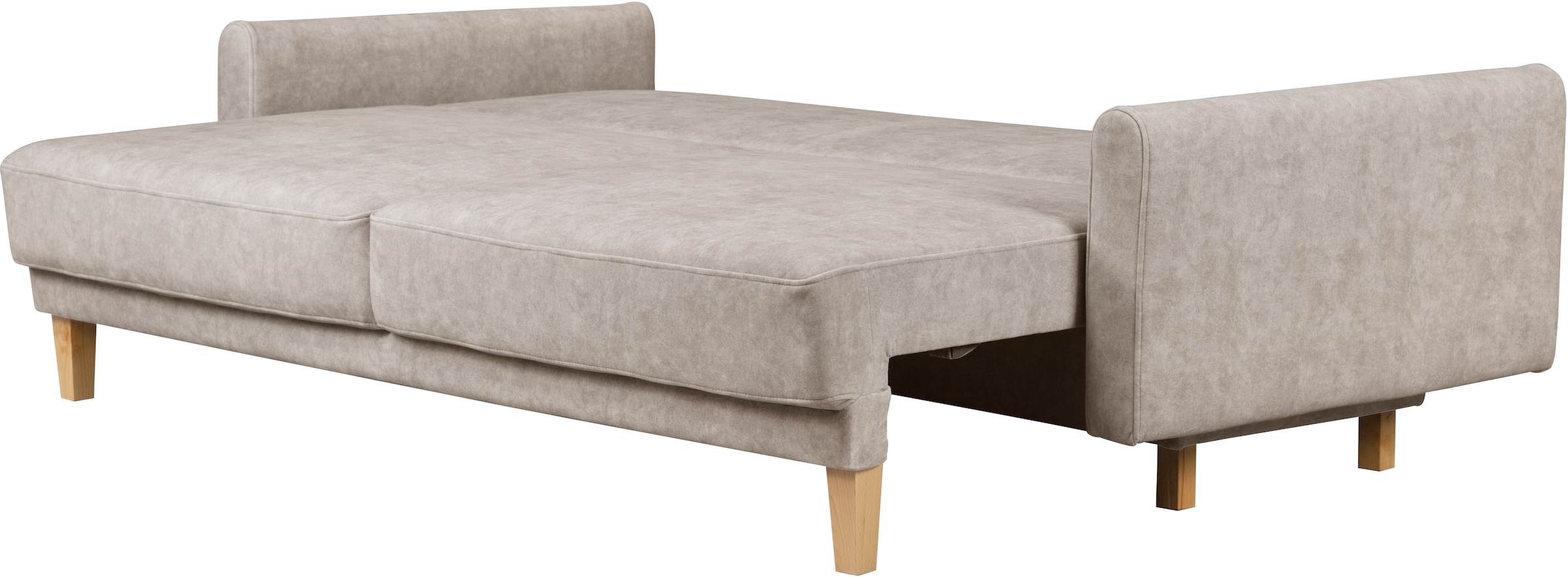 Home affaire 3-Sitzer »TRIPLO optionale Schlafsofa mit Bettkasten, Masse B/T/H: 215/100/89 cm«, Wahlweise Bettfunktion - Liegefläche 145x191 cm, Rücken-, Zierkissen
