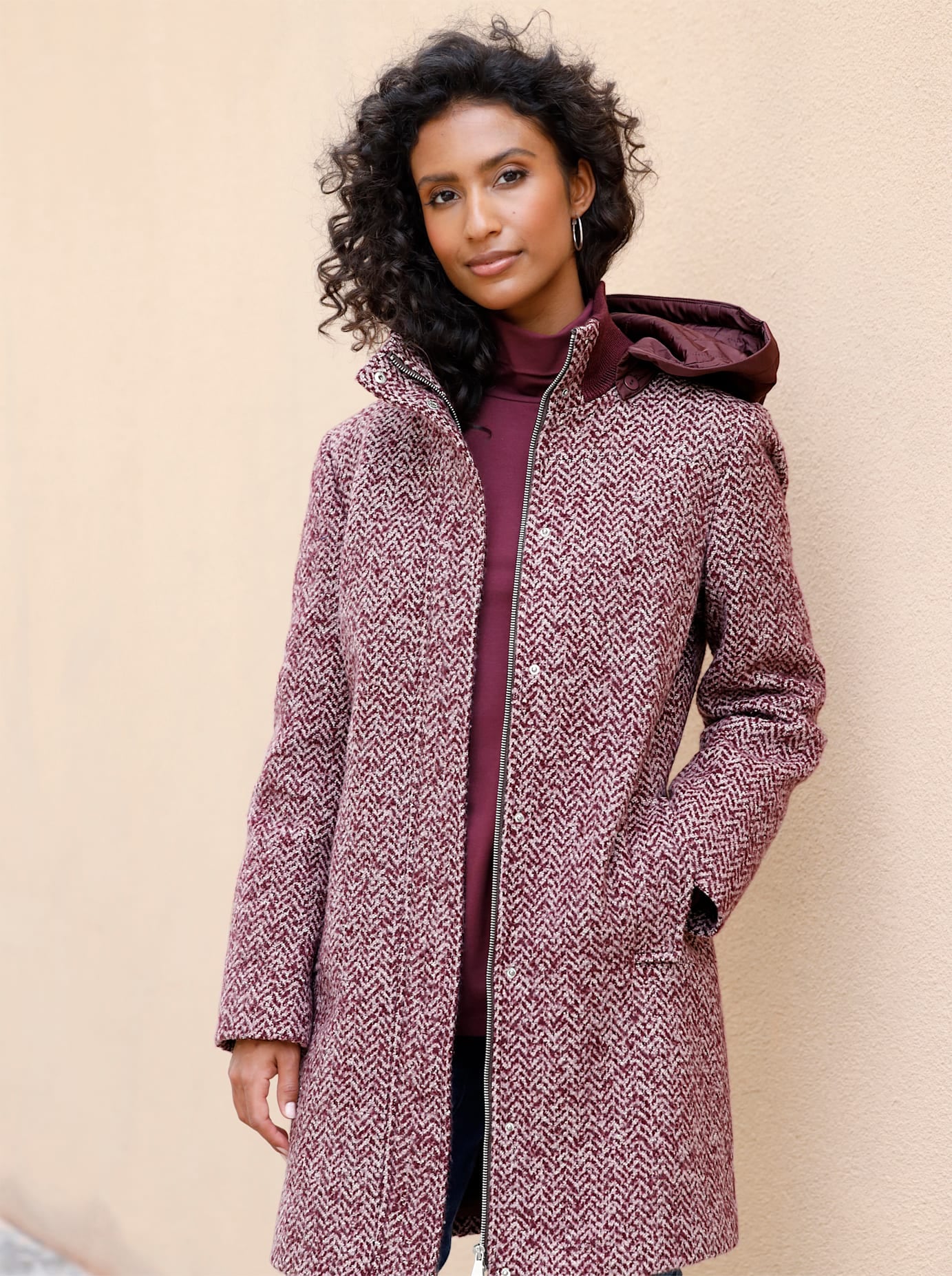 heine Langjacke mit Kapuze