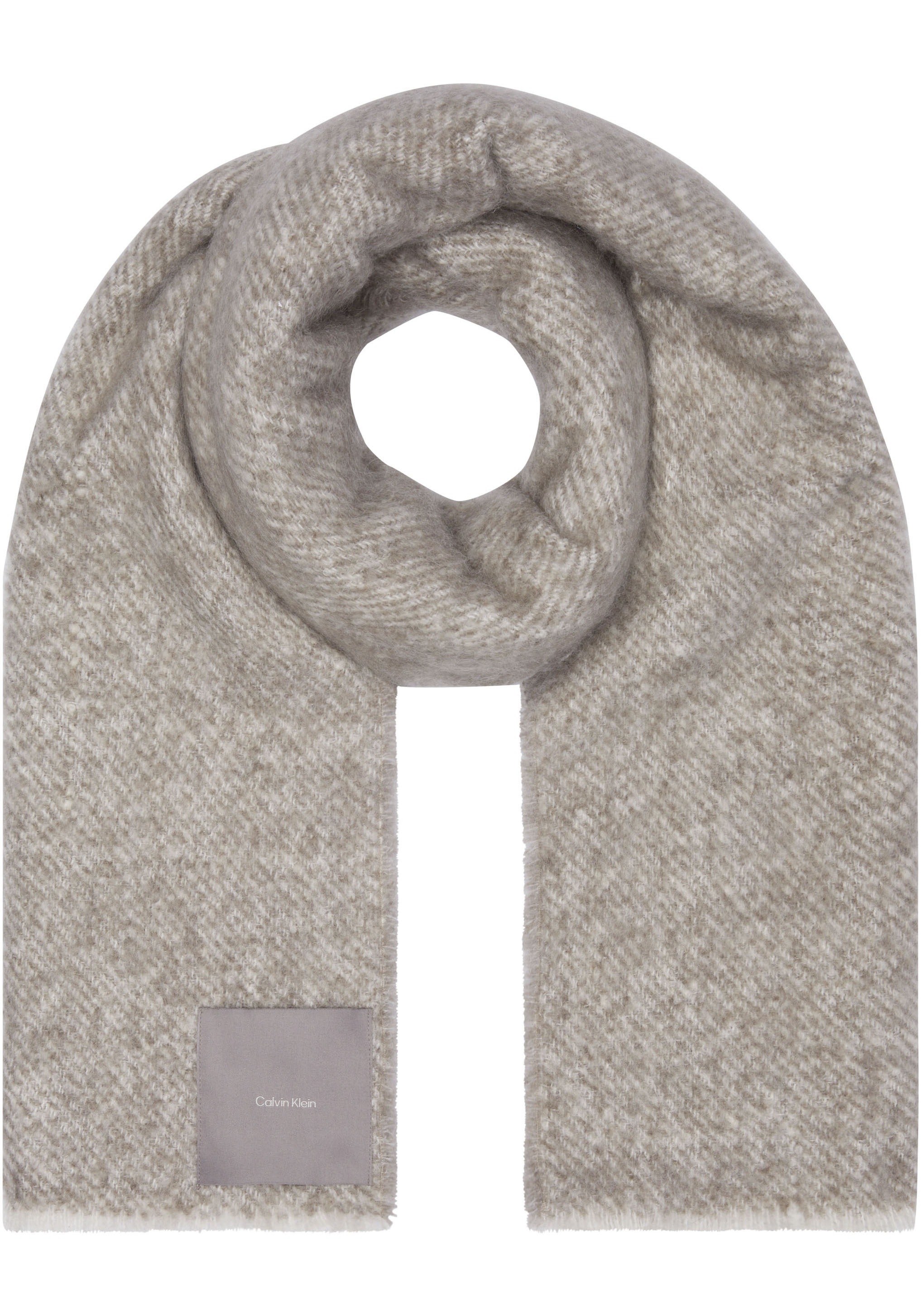 Calvin Klein Schal »CONCRETE WOOL BLANKET« mit Logopatch