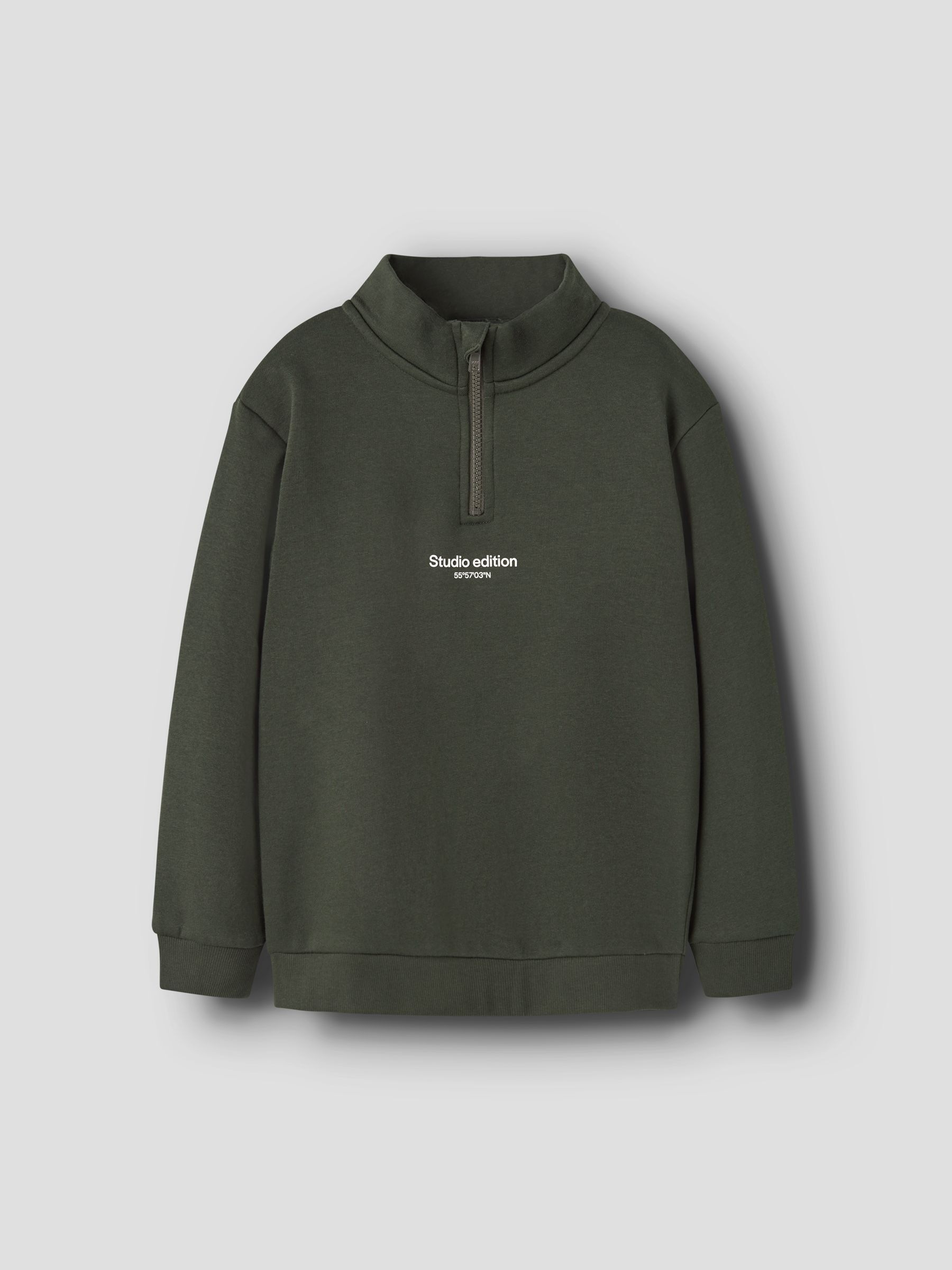 Name It Sweatshirt »NKMBRODY LS NREG SWEAT ZIP BRU NOOS«, mit Stehkragen und kurzem Reissverschluss
