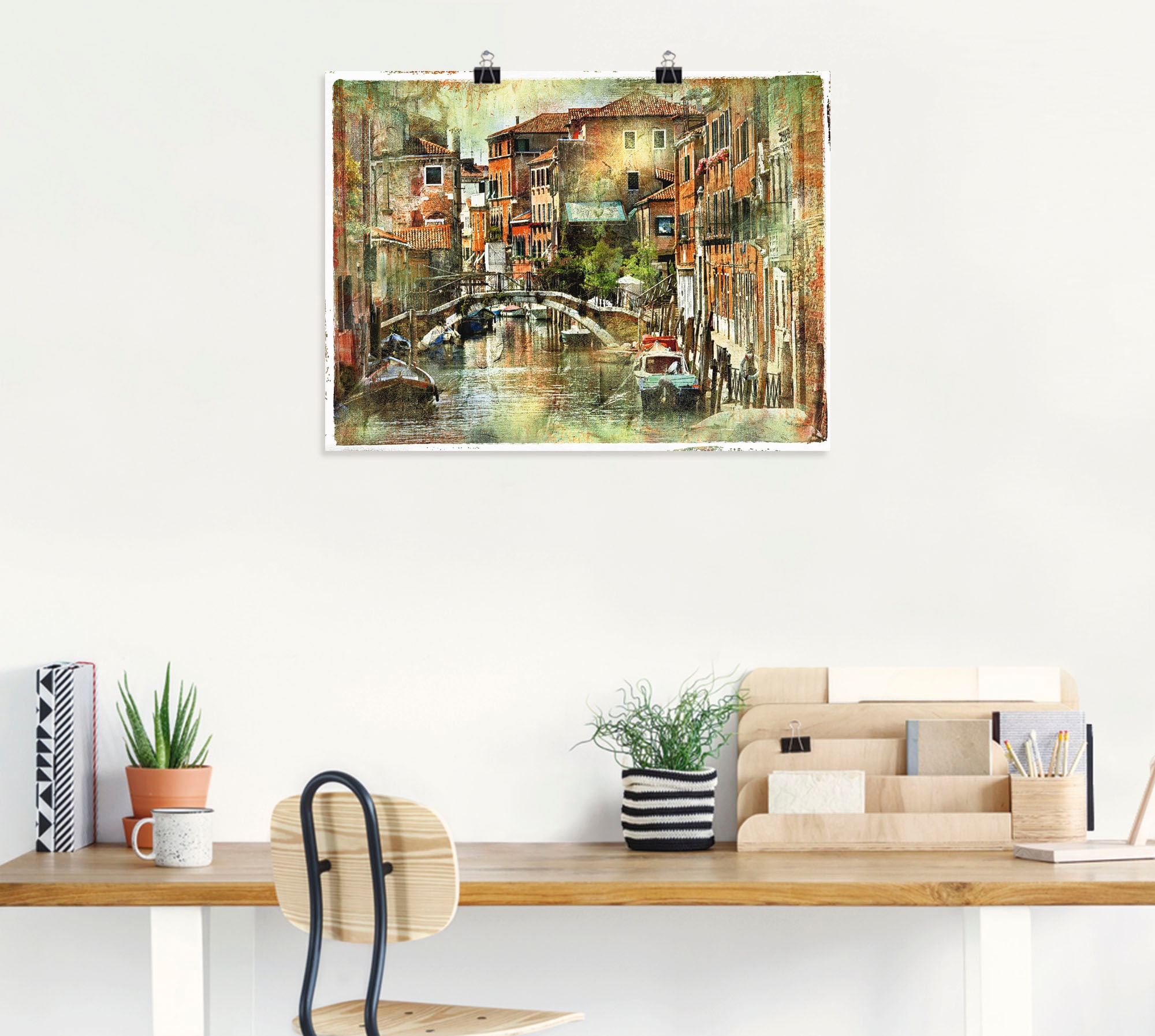 Artland Wandbild »Kanal in Venedig«, Italien, (1 St.), als Leinwandbild, Poster, Wandaufkleber in verschied. Grössen