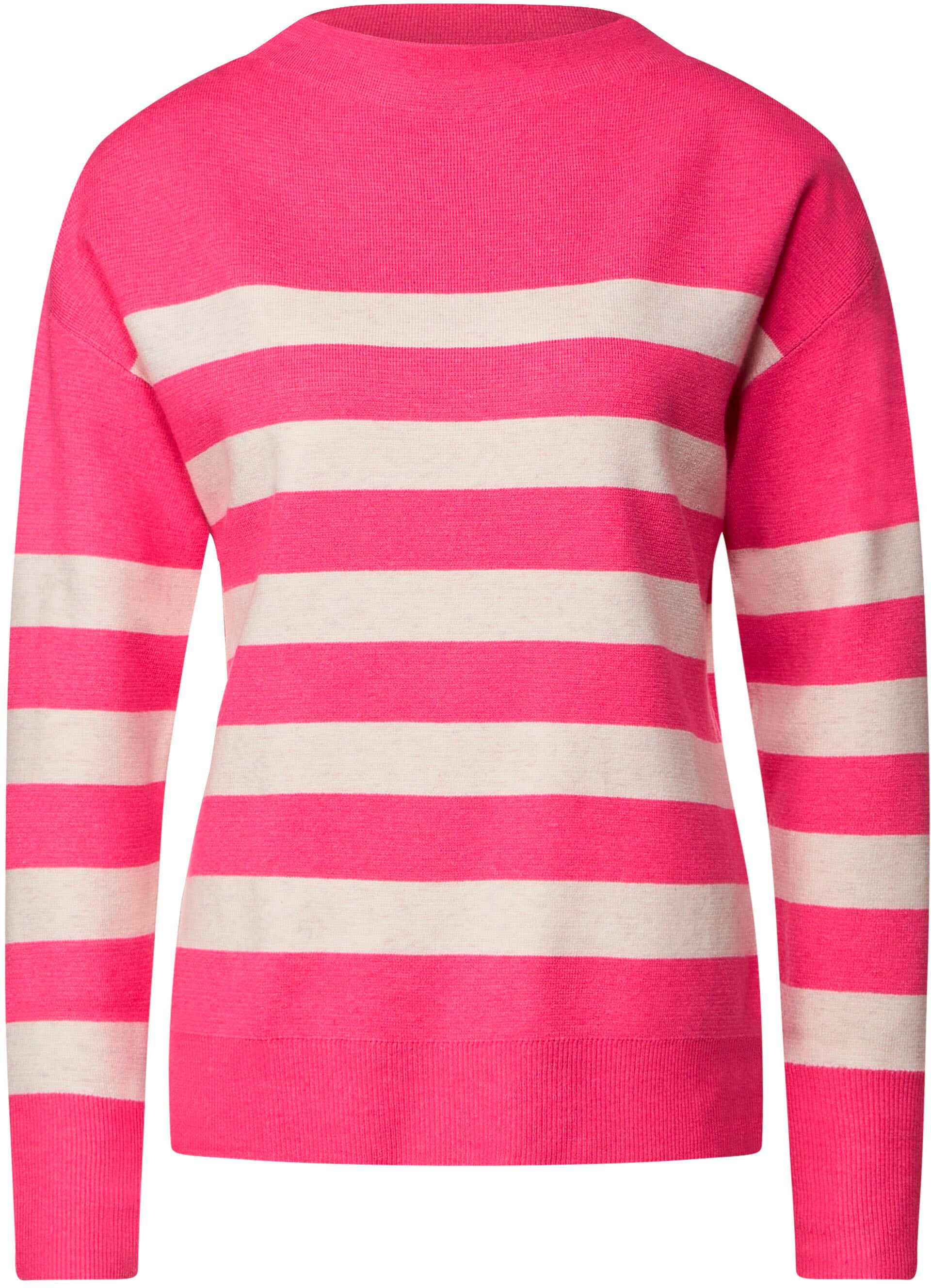 STREET ONE Strickpullover, mit breitem Streifenmuster