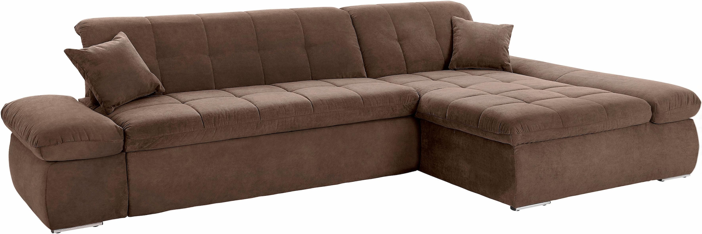 DOMO collection Ecksofa »NMoric XXL, B/T/H: 300/172/80cm, L-Form«, wahlweise mit Bettfunktion und Armlehnverstellung