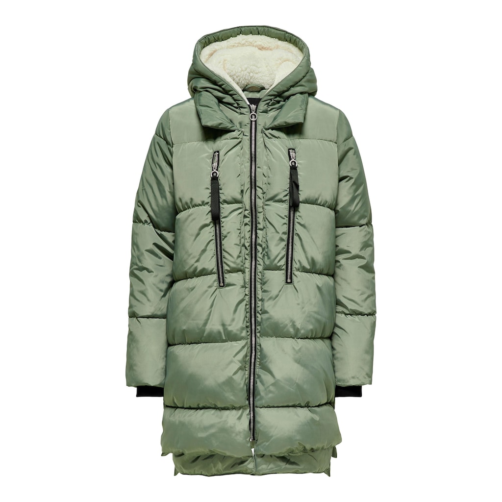 ONLY Steppmantel »ONLNORA LONG PUFFER COAT«, mit Kapuze