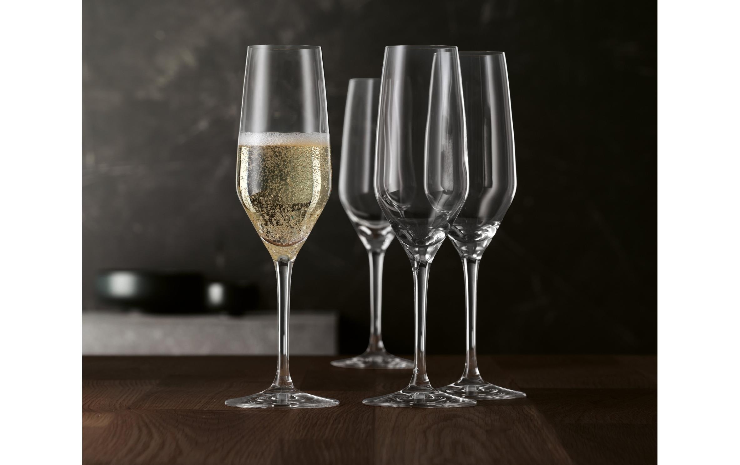 Eulenspiegel Champagnerglas "Spiegelau Champagnerglas Style 240 ml, 4 Stück, Transparent" Brillianz, Klangvoll, Kristallklar