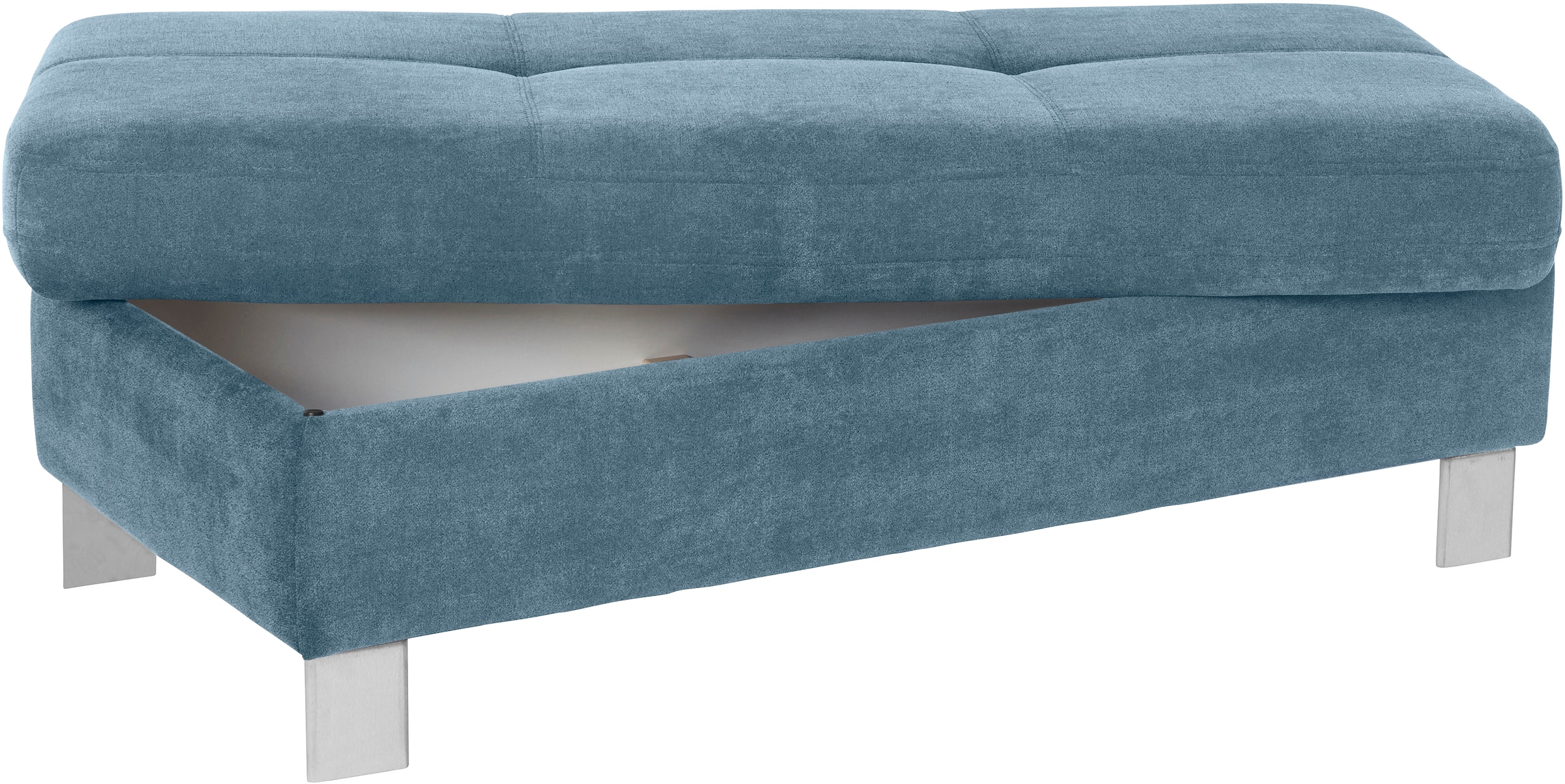 exxpo - sofa fashion Hocker »Fiji Bankhocker mit Staufach unter der Sitzfläche«, elegant modern mit toller Detailverarbeitung