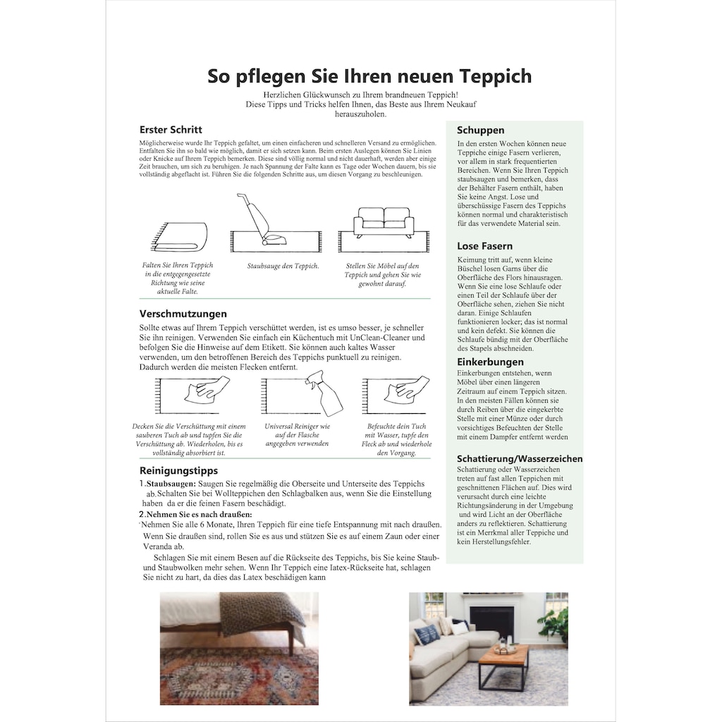 Myflair Möbel & Accessoires Teppich »Dalia«, rechteckig, Handweb Teppich, Uni Farben, 90% Baumwolle, handgewebt, Wohnzimmer
