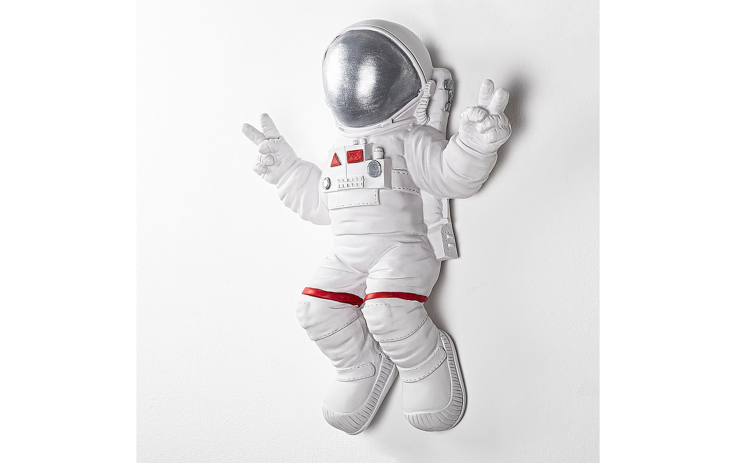 Wanddekoobjekt »Wallxpert Astronaut 35 x 48 cm Silber/Weiss«