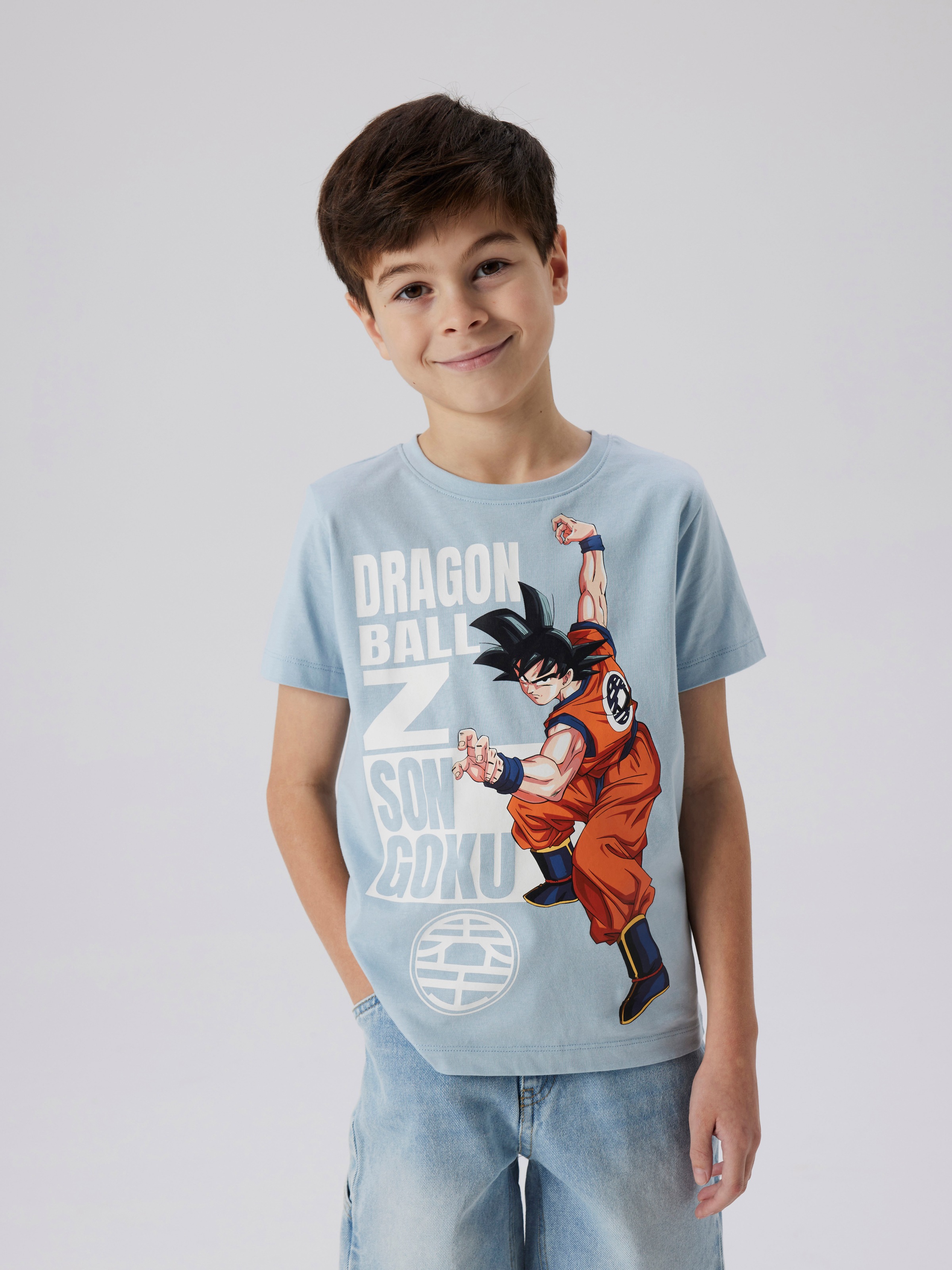 Name It T-Shirt »NKMFRITZ DRAGONBALL NREG SS TOP NOOS VDE« mit grossem Comic-Frontmotiv