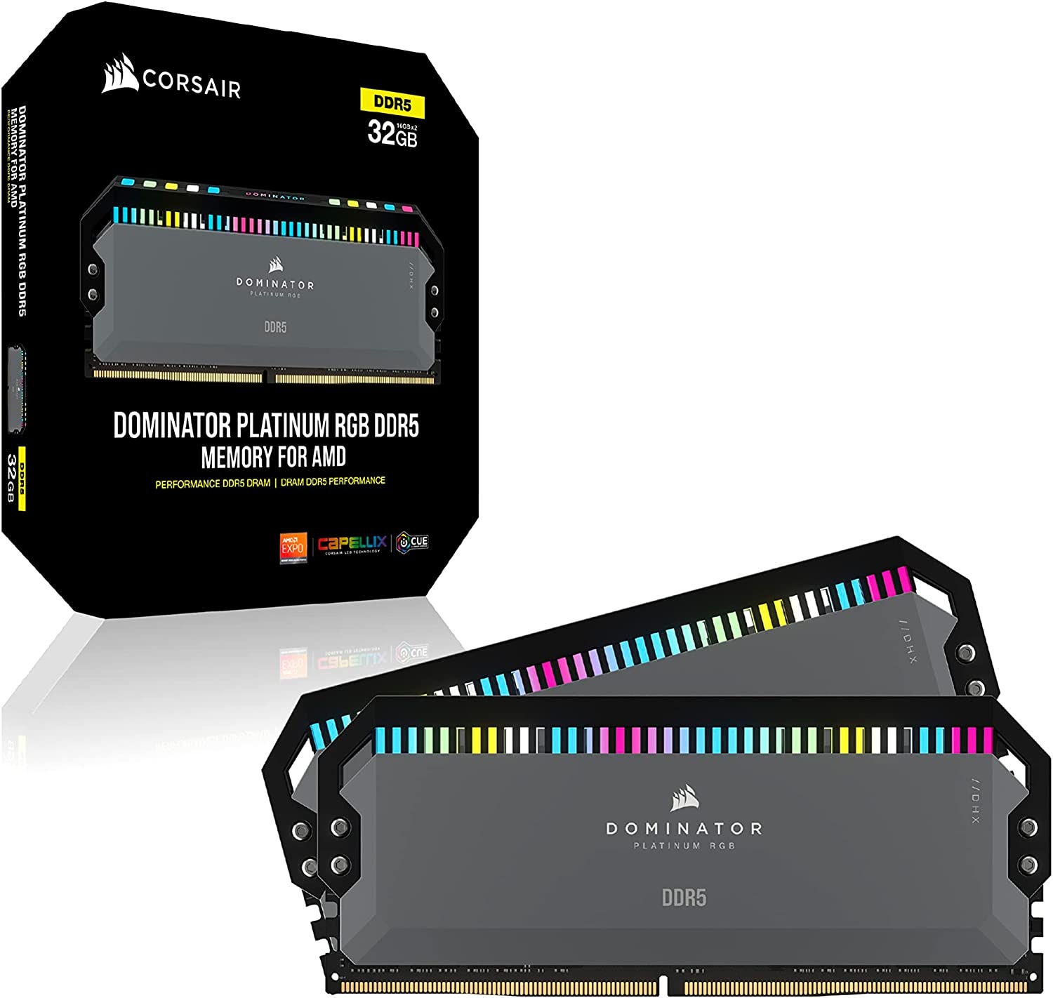 Corsair Arbeitsspeicher »DOMINATOR online (2x32GB)«, optimiert Beleuchtung 5600 AMD RGB PLATINUM RGB bestellen DDR5 64GB ICUE