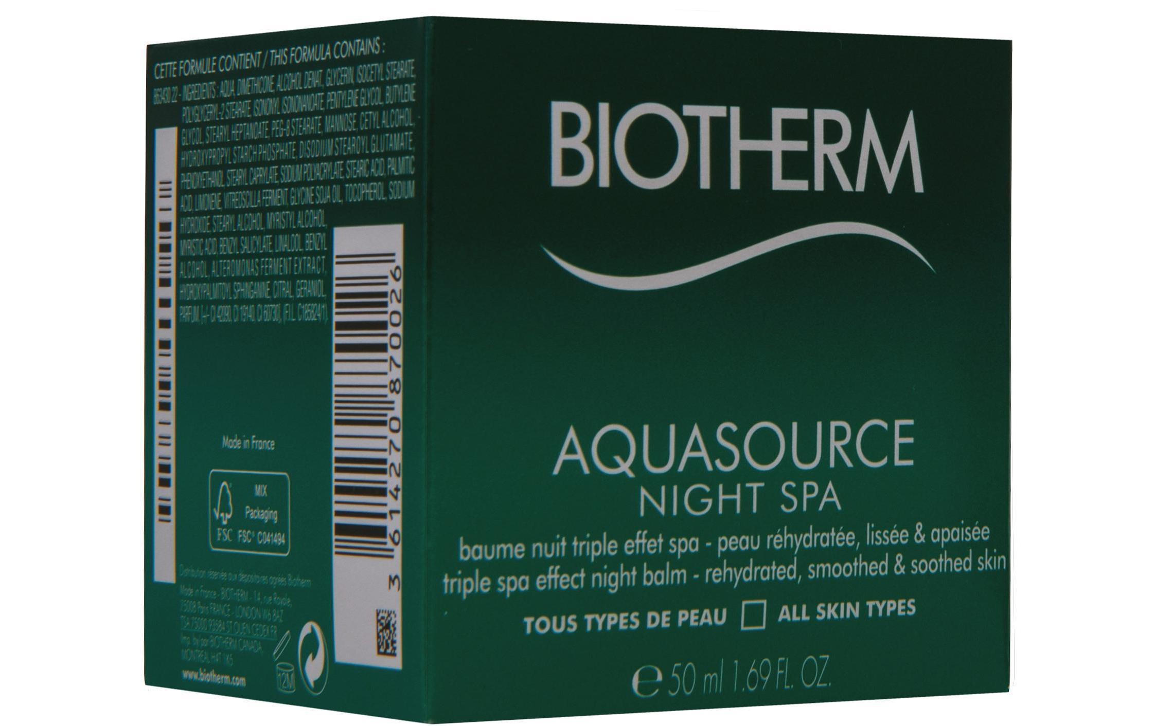 BIOTHERM Gesichtsgel »BAquasource Night 50 ml«, Premium Kosmetik