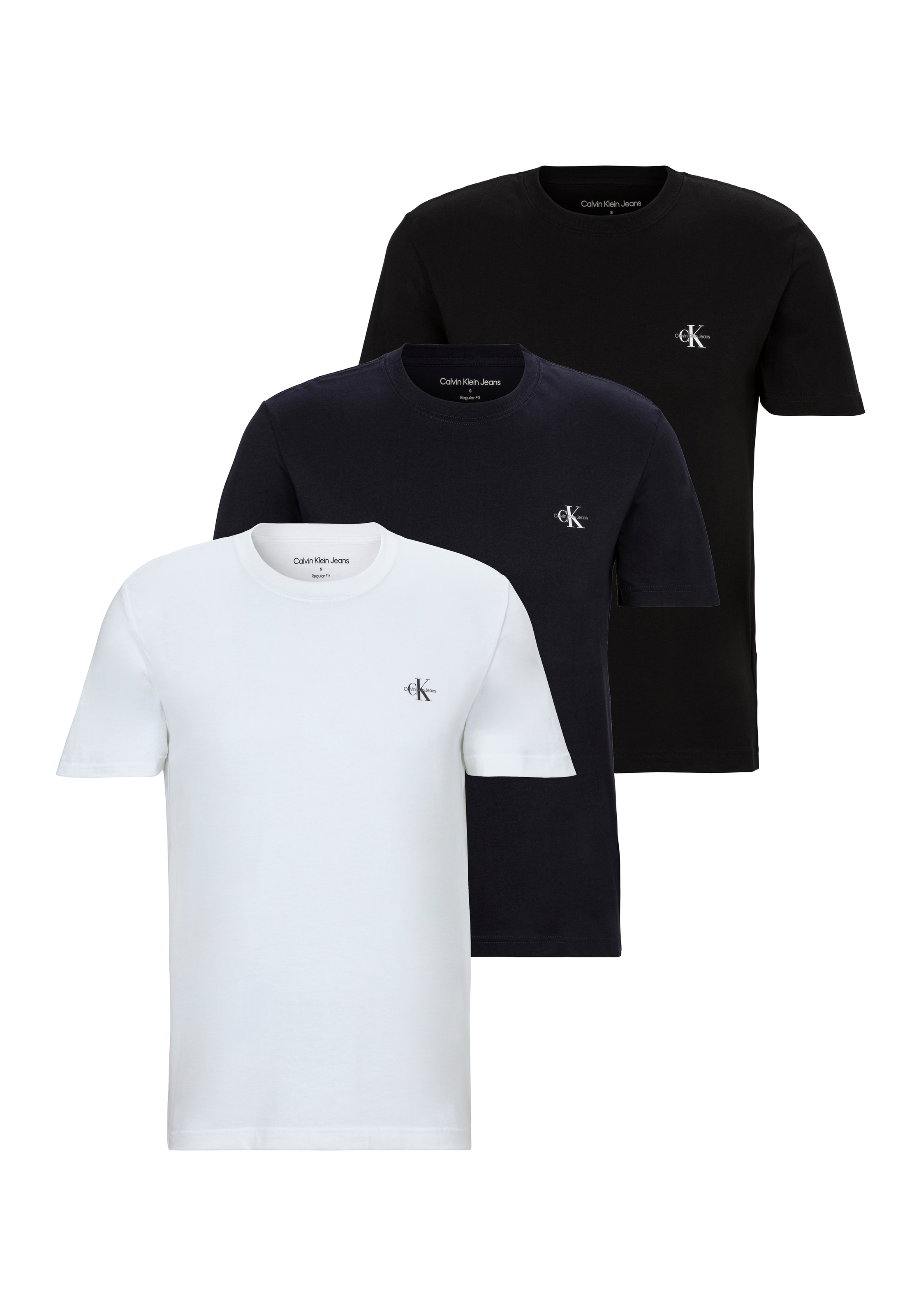 Calvin Klein Jeans T-Shirt »3 PACK MONOLOGO T-SHIRT« 3 Stk. mit Logodruck