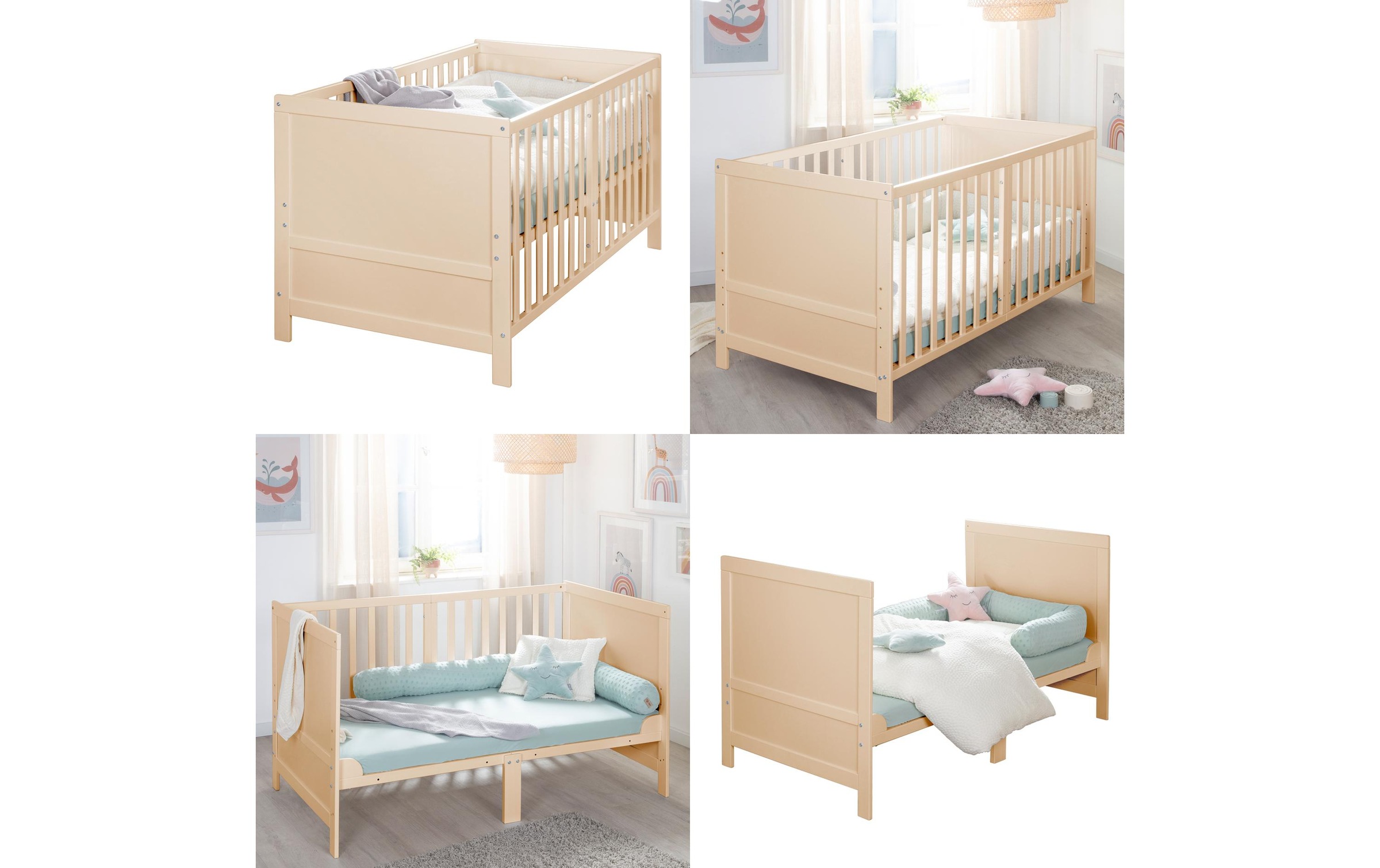 roba® Kinderbett »Kombi Easy Sleep Natur, 70 x 140 cm«, (1 tlg.)