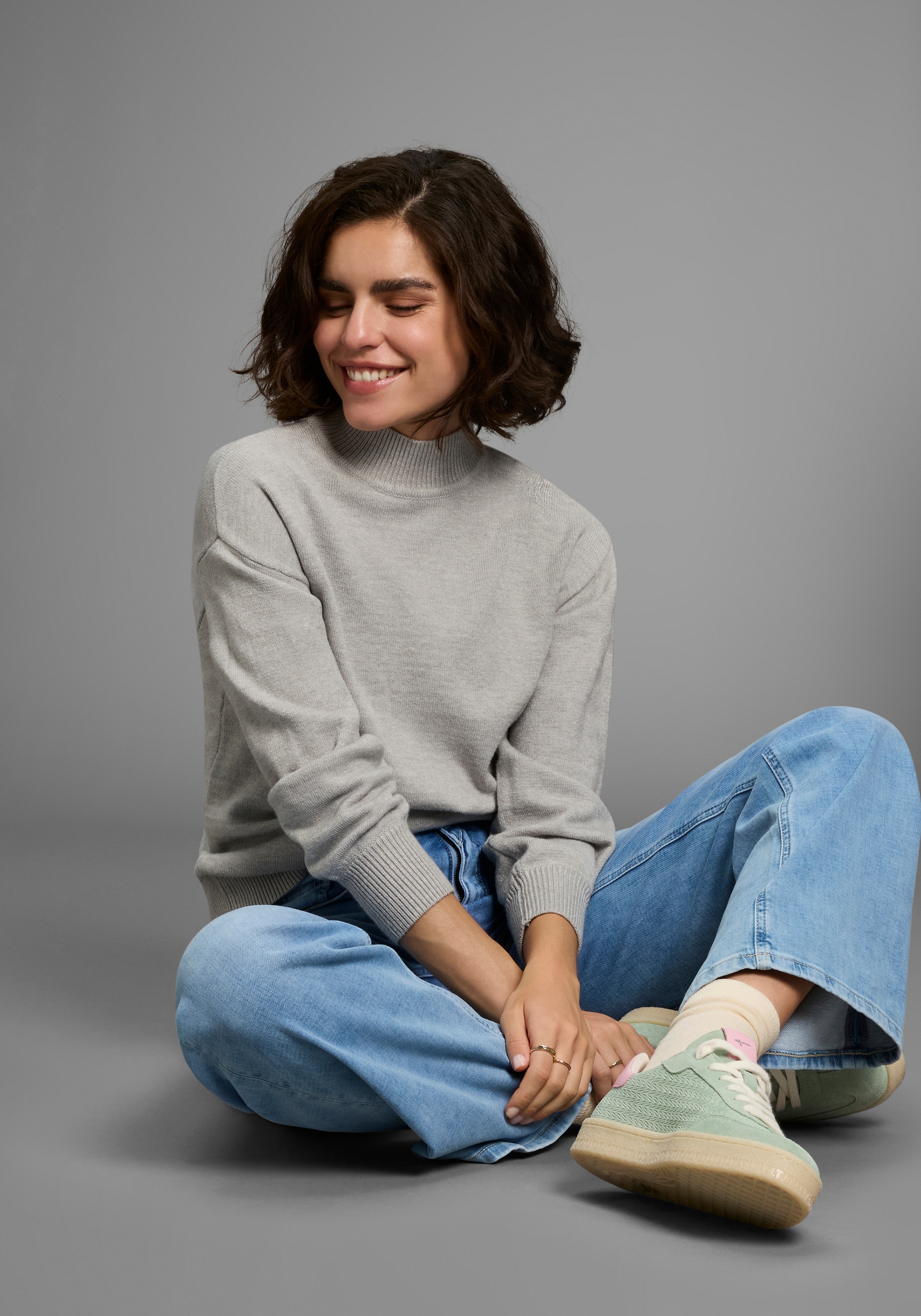 Laura Scott Stehkragenpullover, mit Volumenarm
