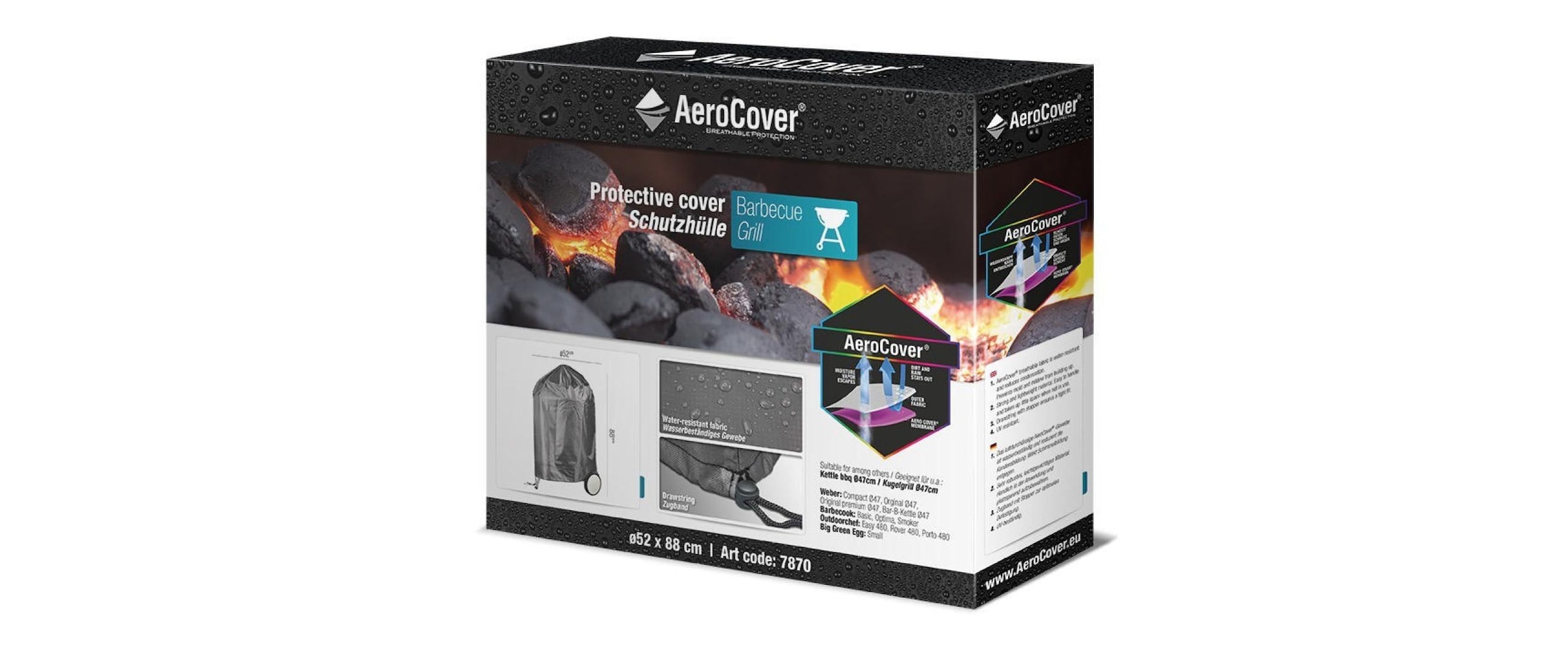 Aerocovers Grillabdeckhaube »Abdeckhaube Ø 47 cm«