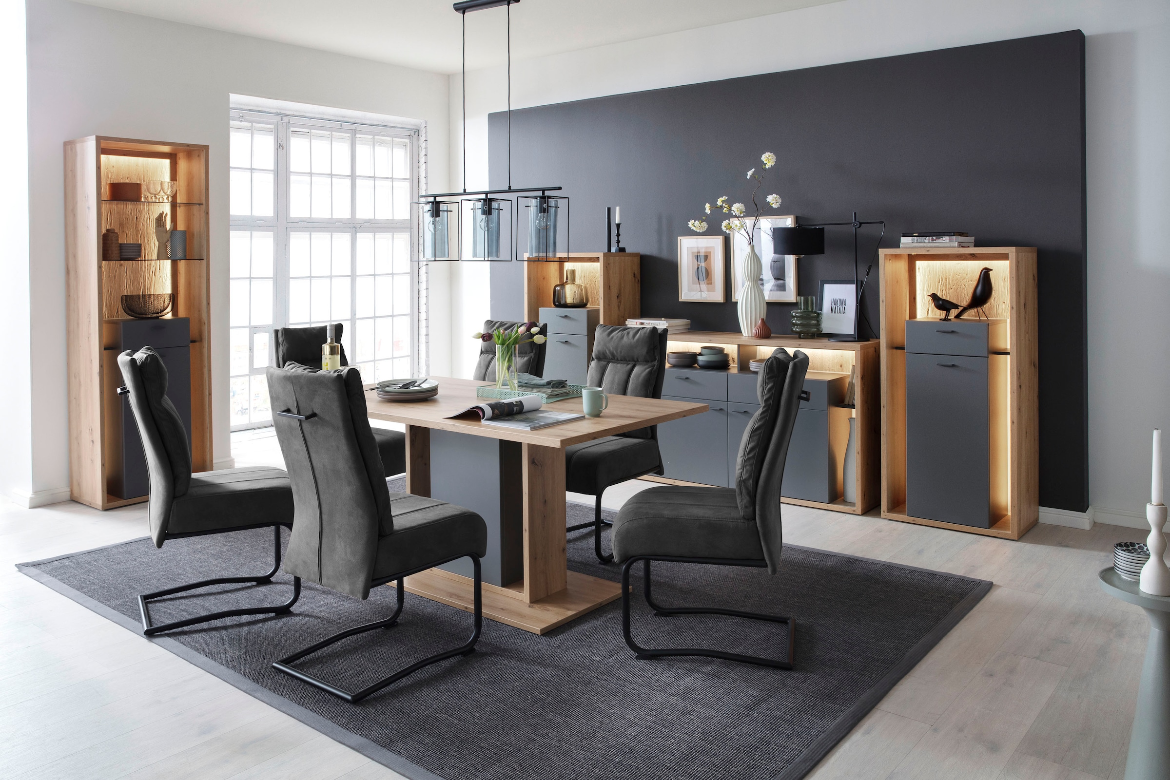 MCA furniture Esstisch »Lizzano«, Landhausstil modern, bis 80 Kg belastbar, Tisch 160 cm breit