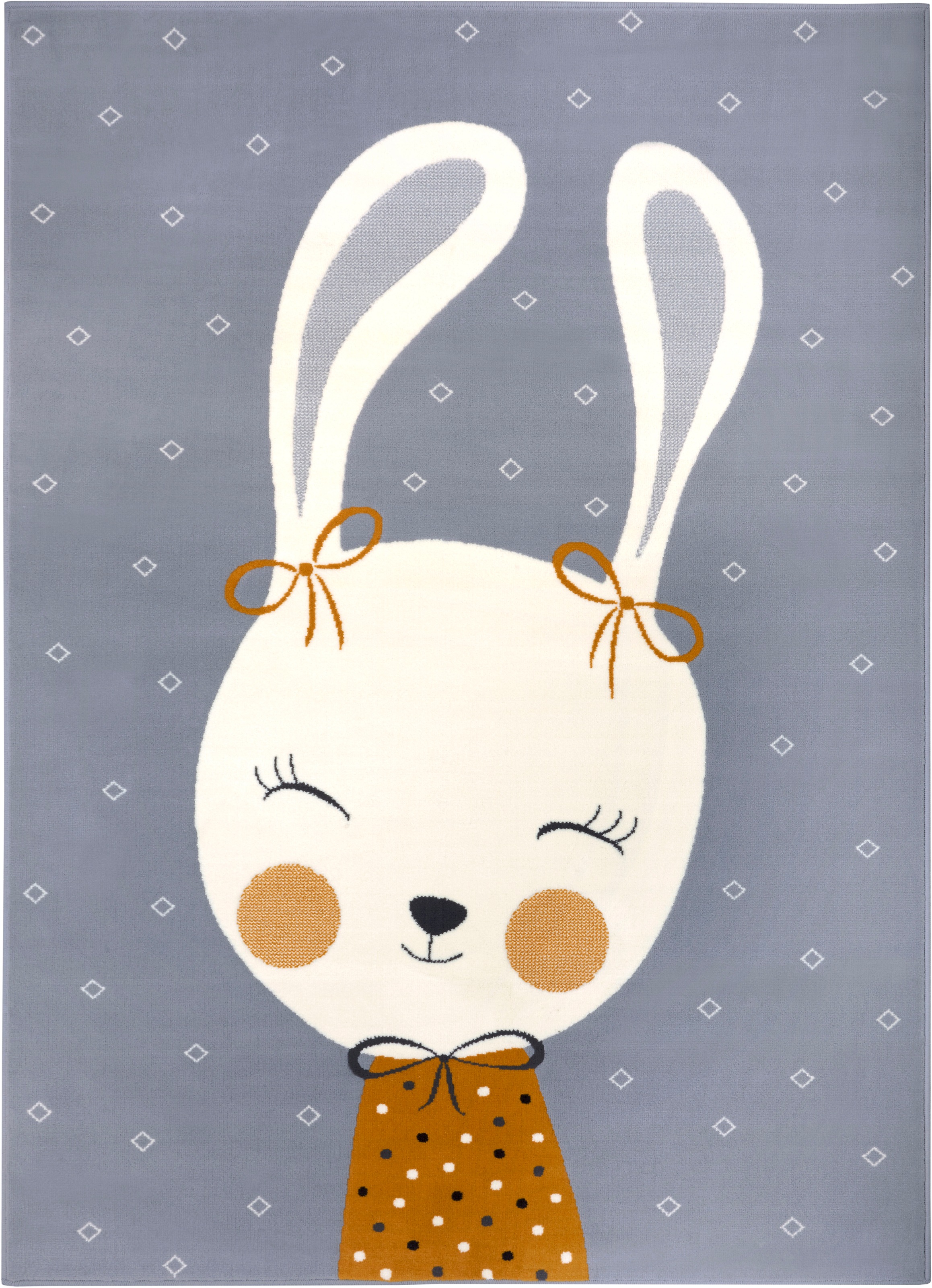 HANSE Home Kinderteppich »Bunny Polly«, rechteckig, 9 mm Höhe, Kurzflor, Tiermotiv, Strapazierfähig, Pflegeleicht, Robust