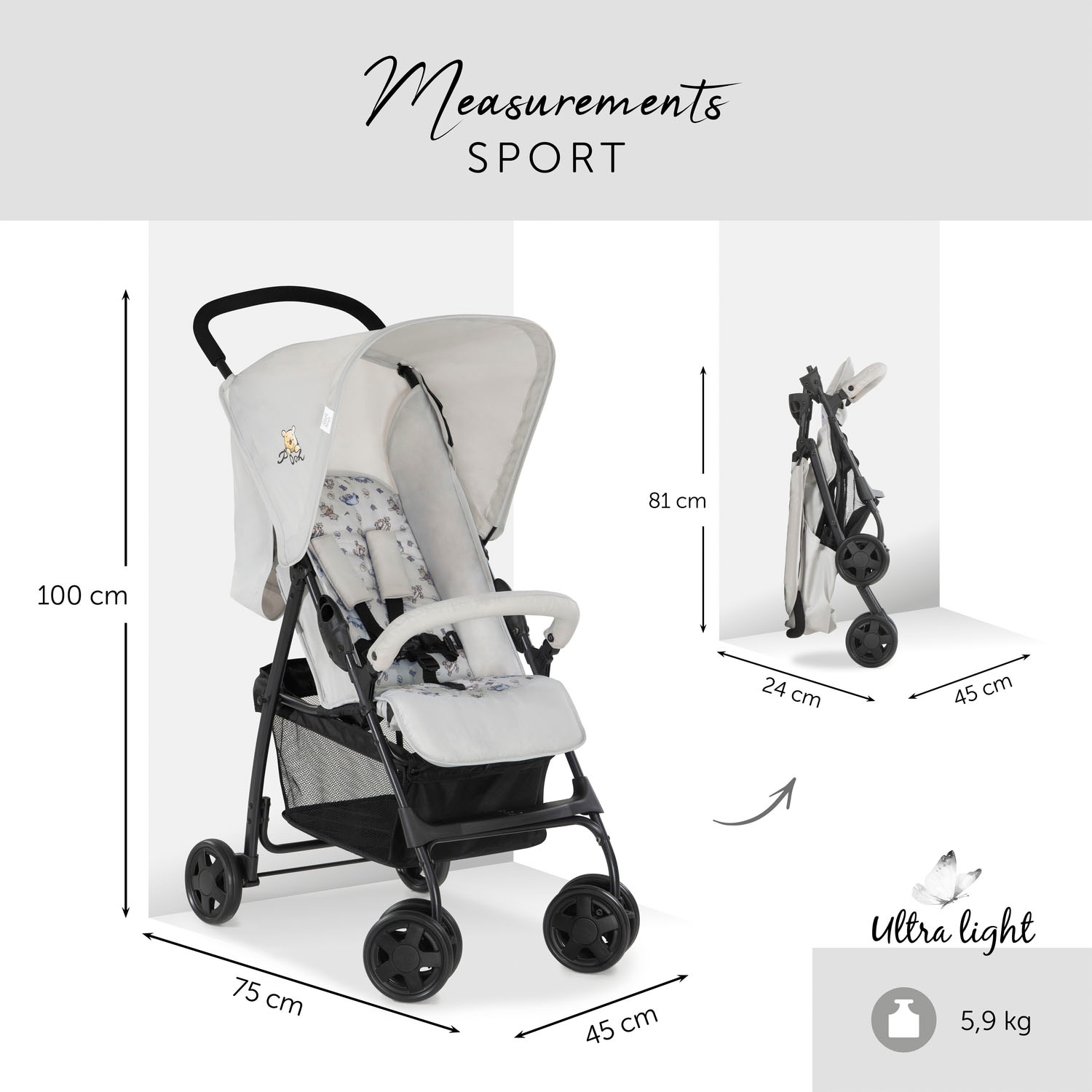 Hauck Kinder-Buggy »Sport, Pooh Exploring«, 15 kg
