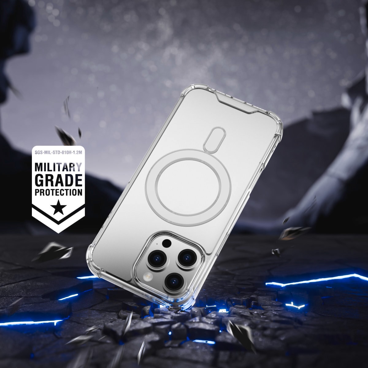 4smarts Handyhülle »Hybrid Case Ibiza für Apple iPhone 16 Pro Max«, Backcover, Schutzhülle, Handyschutzhülle, Case, Schutzcase, stossfest