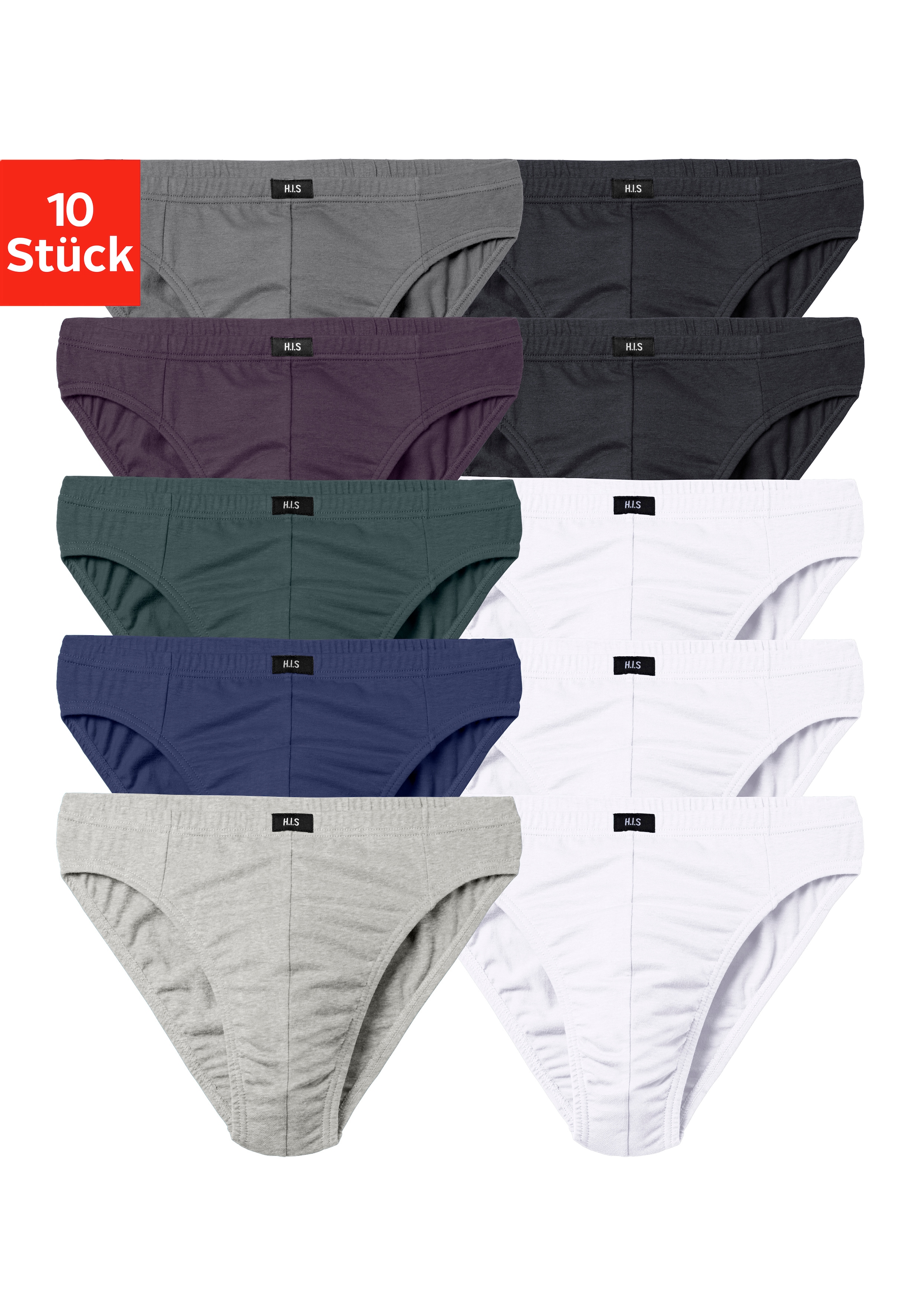 Slip »Männer Unterhose«, (Packung, 10 St.), in Unifarben