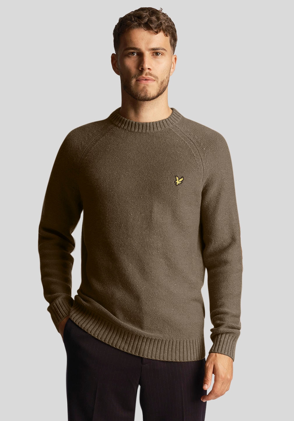 Strickpullover, mit Logostickerei